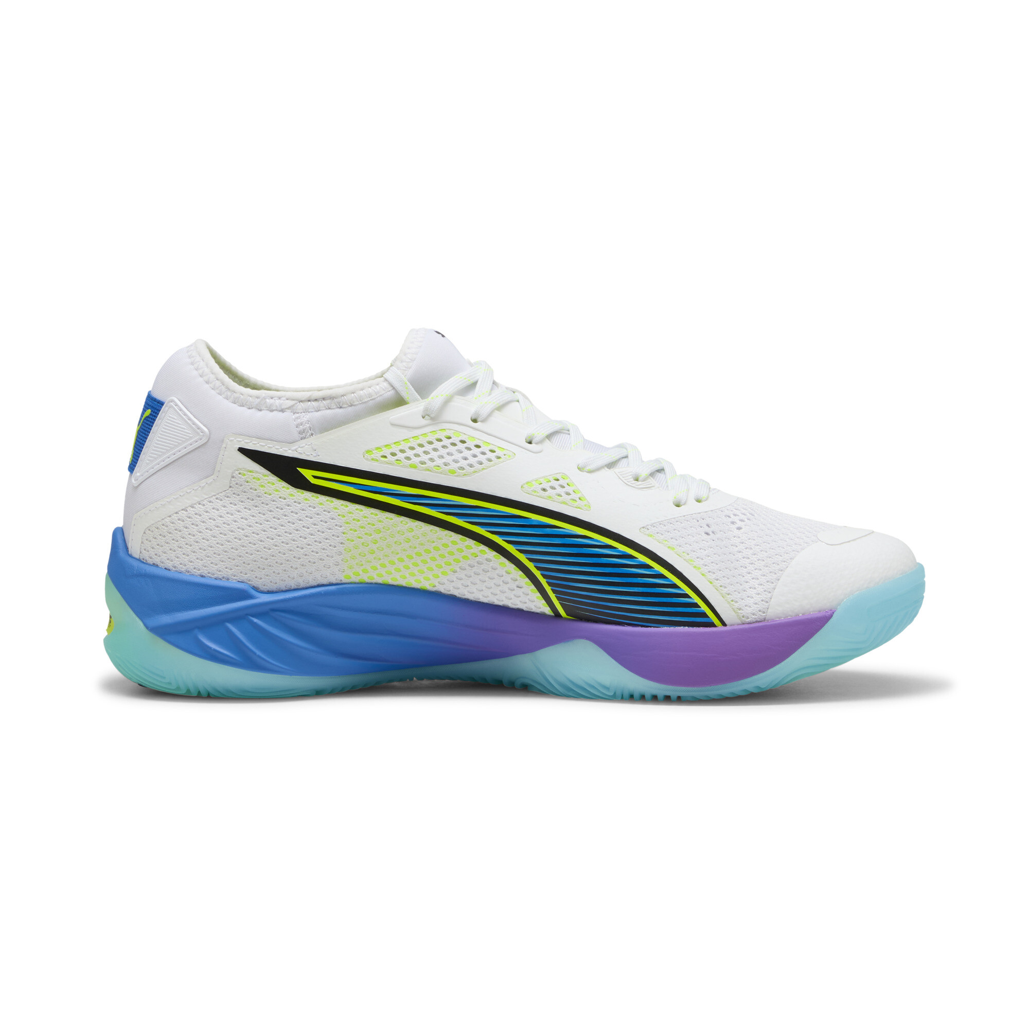 PUMA Eliminate NITROâ¢ SQD 4 Game On handbalschoenen uniseks, Blauw/Rood/Wit, Maat 51 thumbnail 3