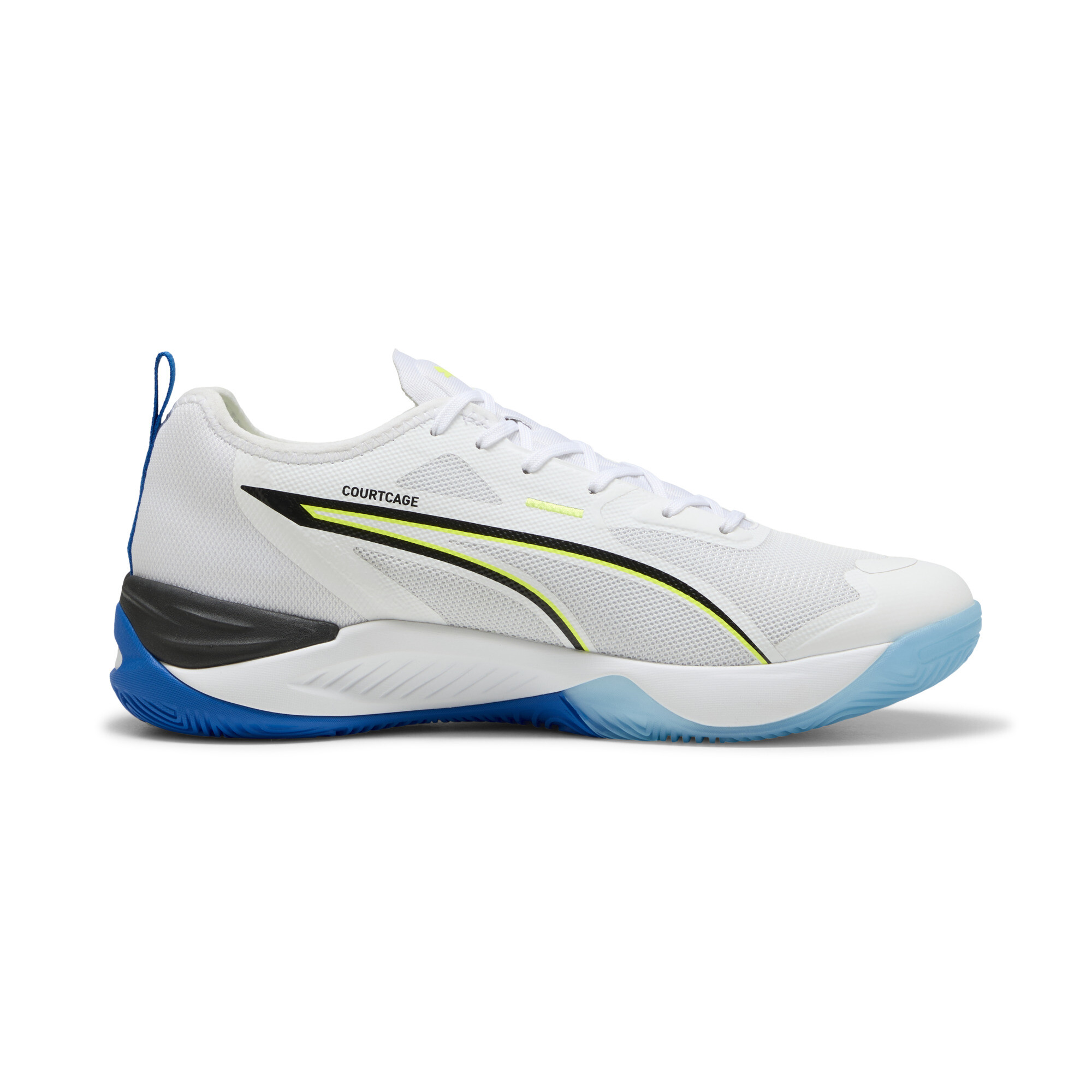 PUMA Eliminate NITROâ¢ 4 Game On handbalschoenen uniseks, Blauw/Rood/Wit, Maat 44,5 thumbnail 3