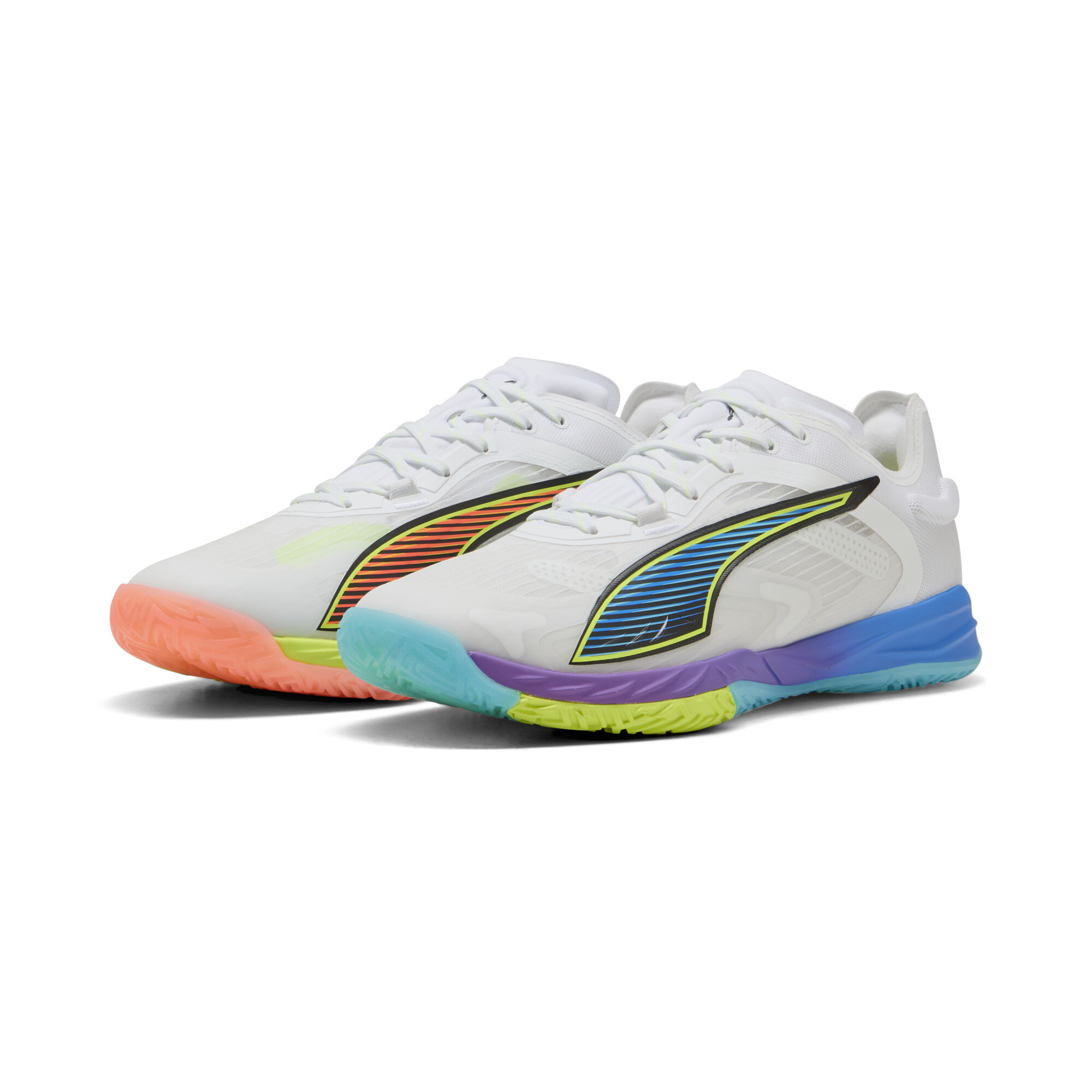 PUMA Accelerate NITROâ¢ SQD 4 Game On handbalschoenen uniseks, Blauw/Rood/Wit, Maat 45 thumbnail 6