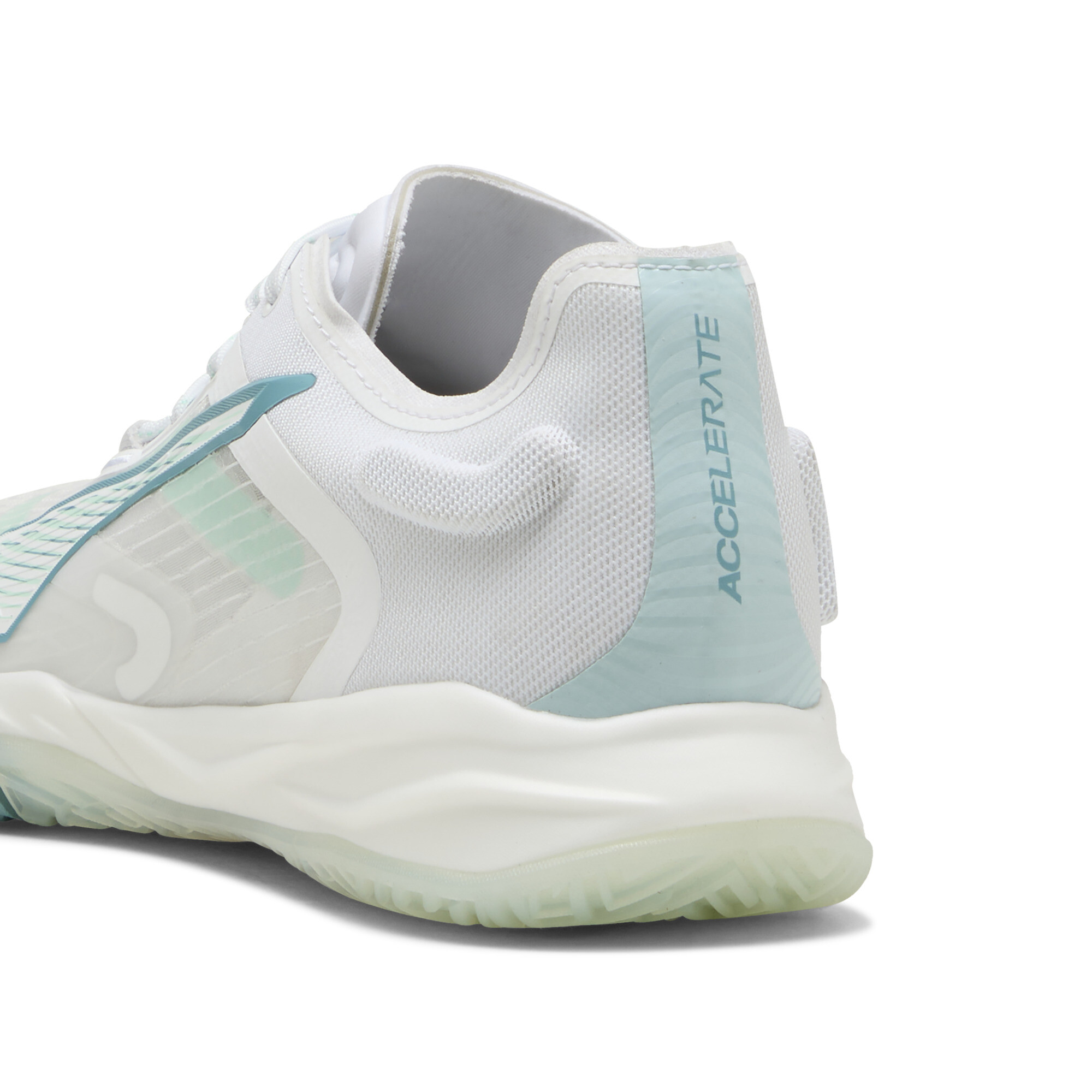 PUMA Accelerate NITROâ¢ SQD 4 handbalschoenen voor Dames, Blauw/Wit, Maat 40,5 thumbnail 5