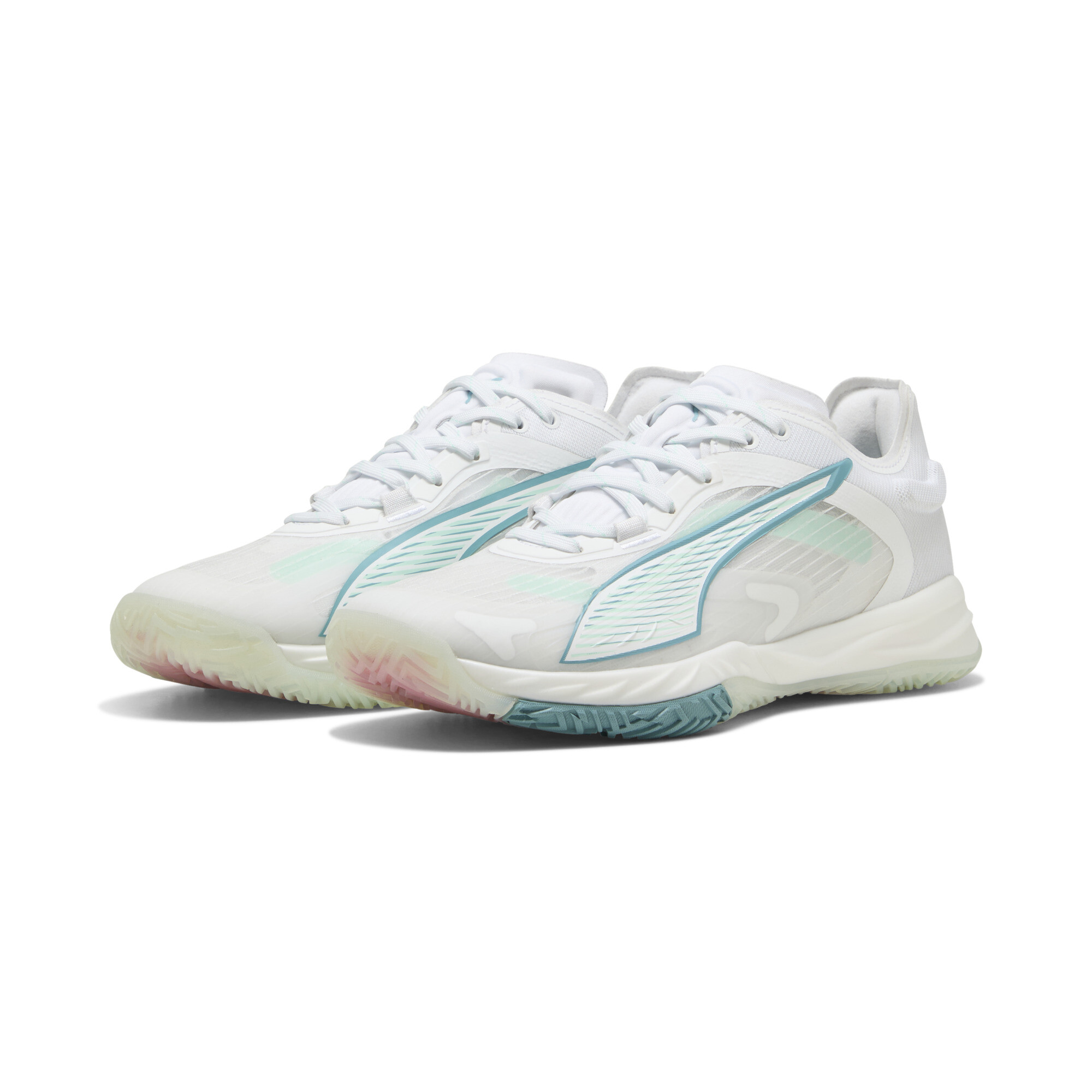 PUMA Accelerate NITROâ¢ SQD 4 handbalschoenen voor Dames, Blauw/Wit, Maat 40,5 thumbnail 6