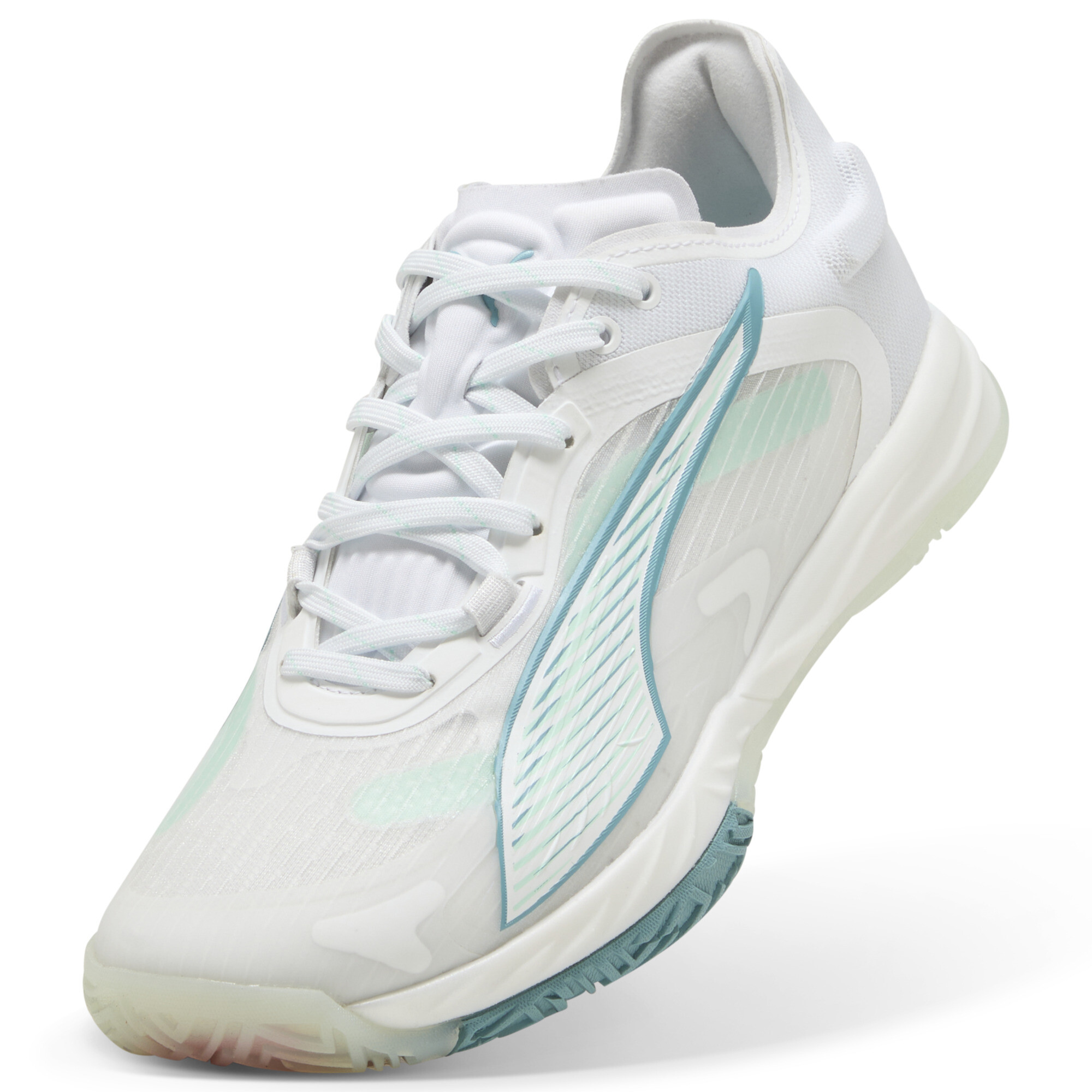 PUMA Accelerate NITROâ¢ SQD 4 handbalschoenen voor Dames, Blauw/Wit, Maat 40,5 thumbnail 2