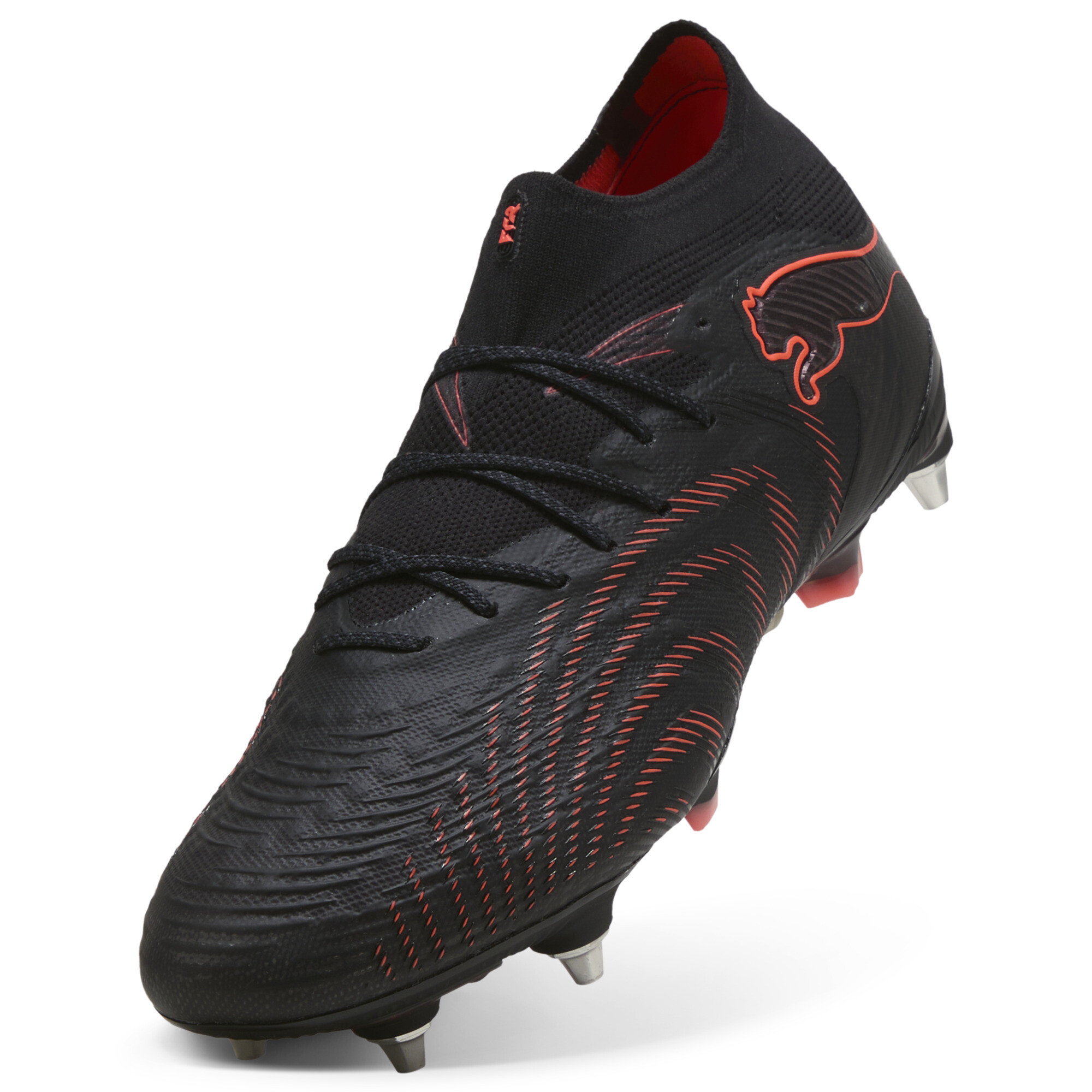 PUMA FUTURE 9 ULTIMATE MxSG uniseks voetbalschoenen, Zwart/Grijs/Rood, Maat 48 thumbnail 2