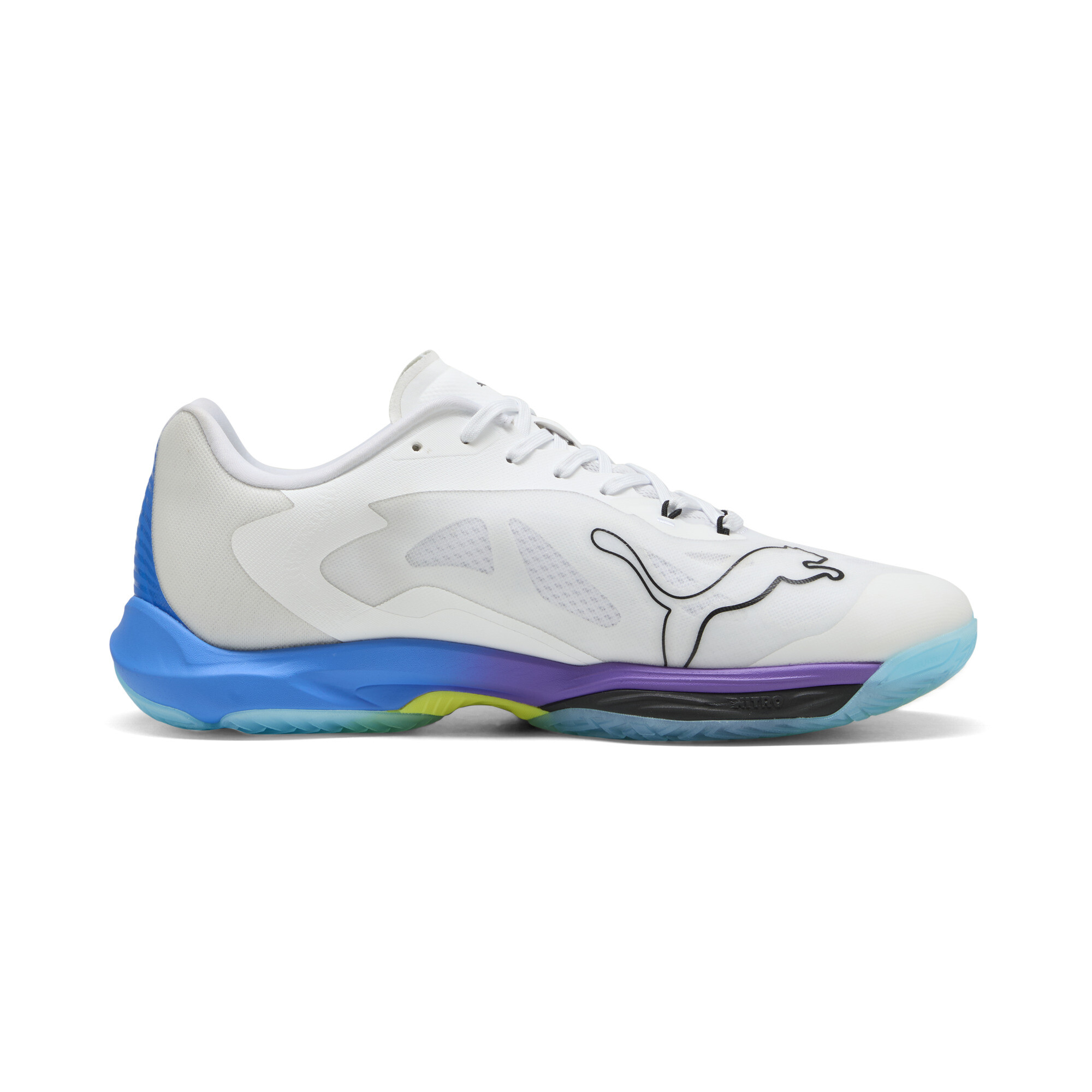 PUMA Vantage NITROâ¢ Game On handbalschoenen uniseks, Blauw/Rood/Wit, Maat 41 thumbnail 3