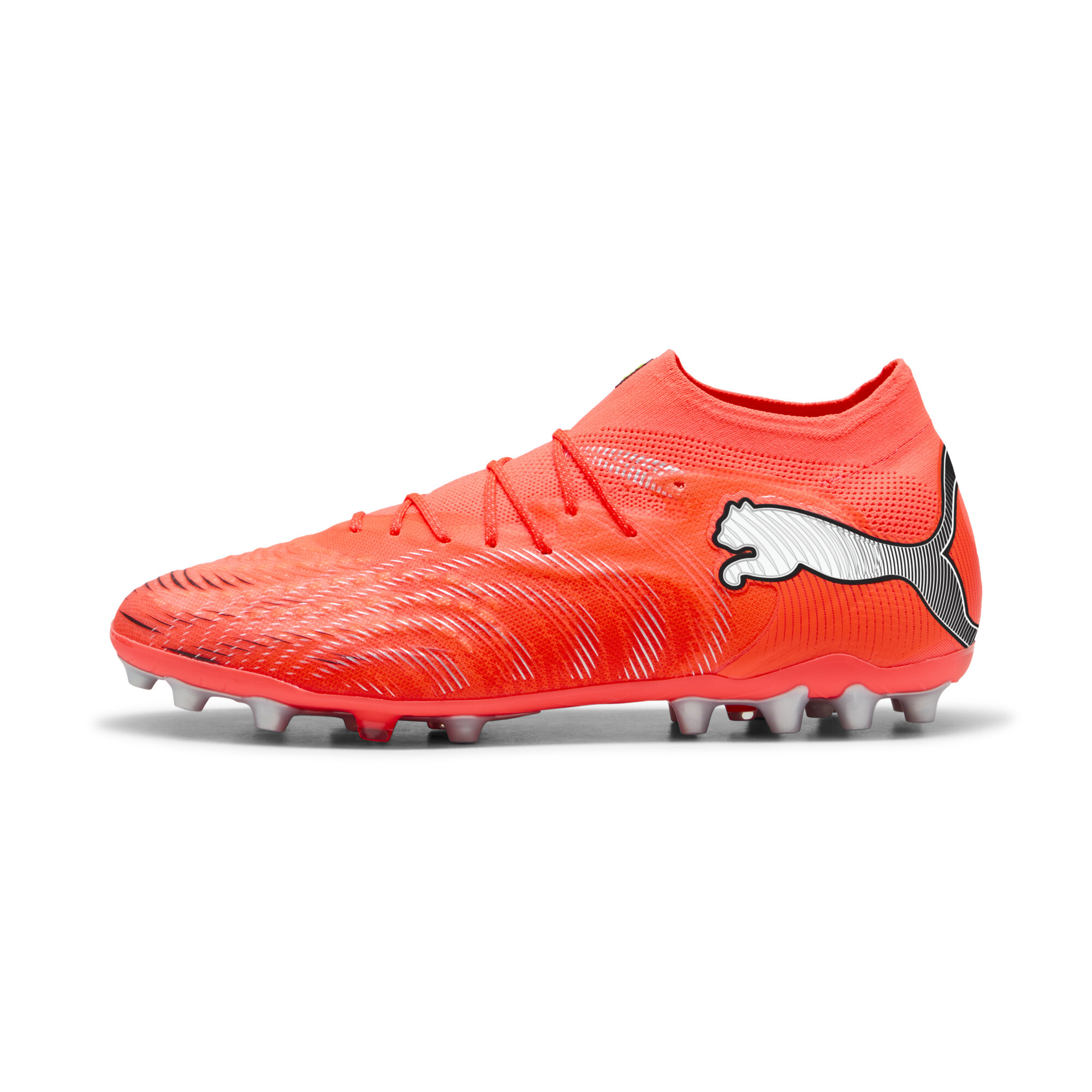 PUMA FUTURE 9 ULTIMATE MG uniseks voetbalschoenen, Zwart/Rood/Wit, Maat 43 thumbnail 5