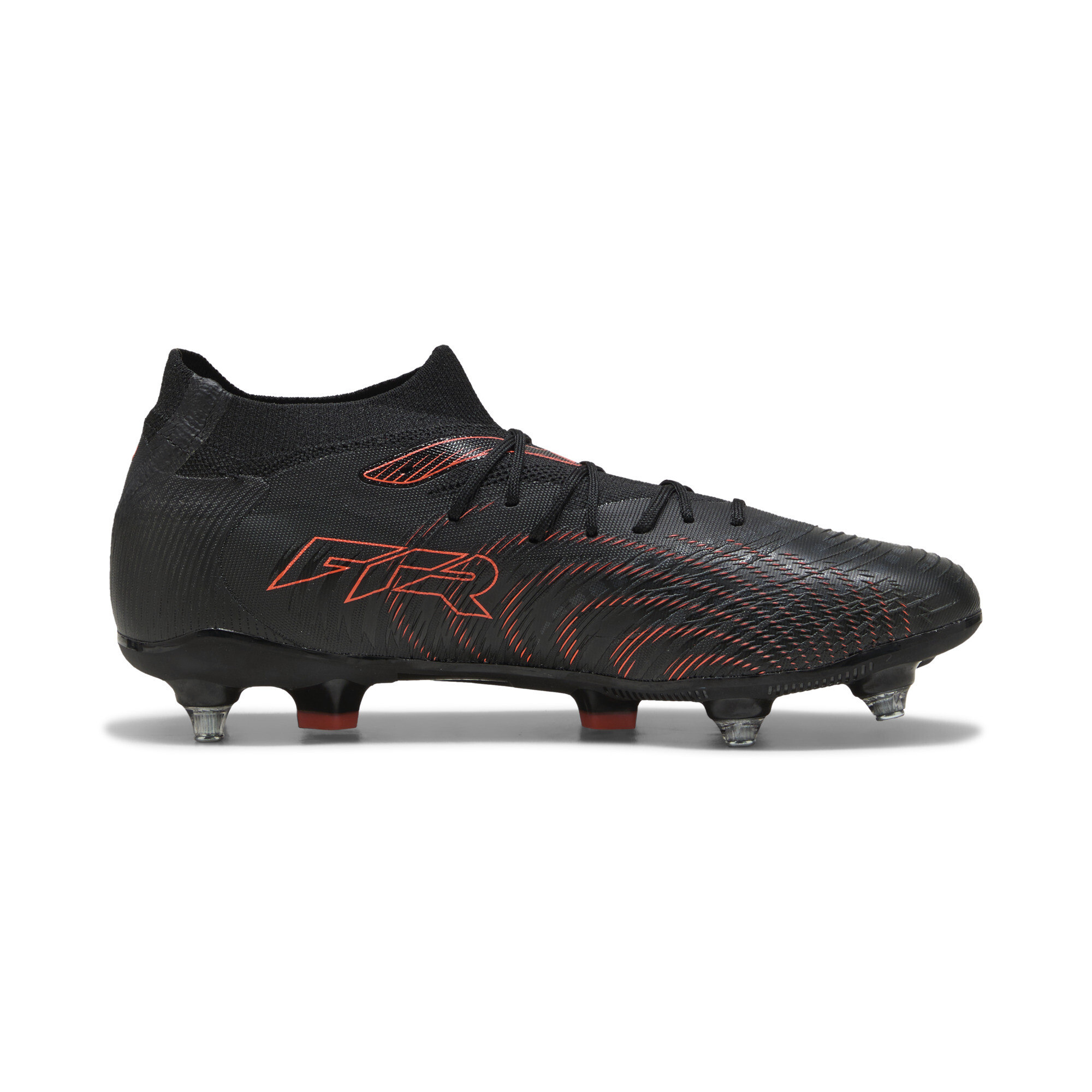 PUMA FUTURE 9 MATCH MxSG uniseks voetbalschoenen, Zwart/Grijs/Rood, Maat 44,5 thumbnail 3
