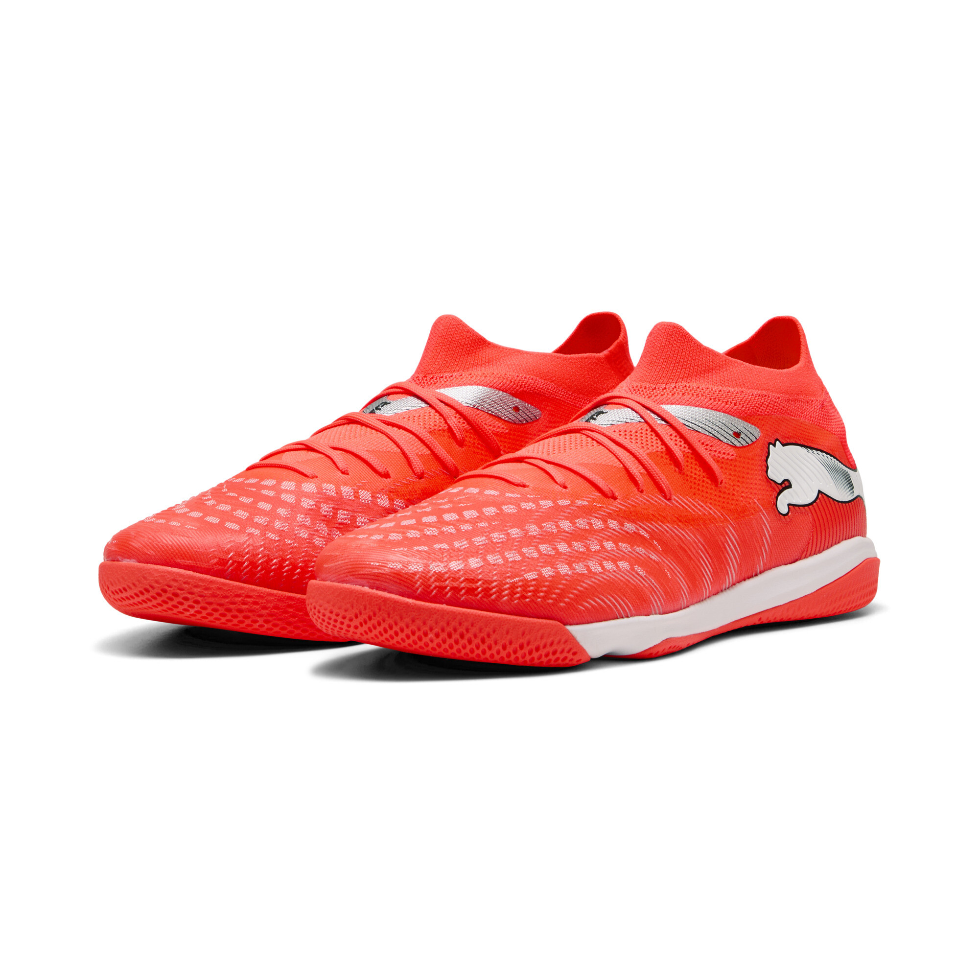 PUMA FUTURE 9 MATCH IT uniseks voetbalschoenen, Zwart/Rood/Wit, Maat 37 thumbnail 6