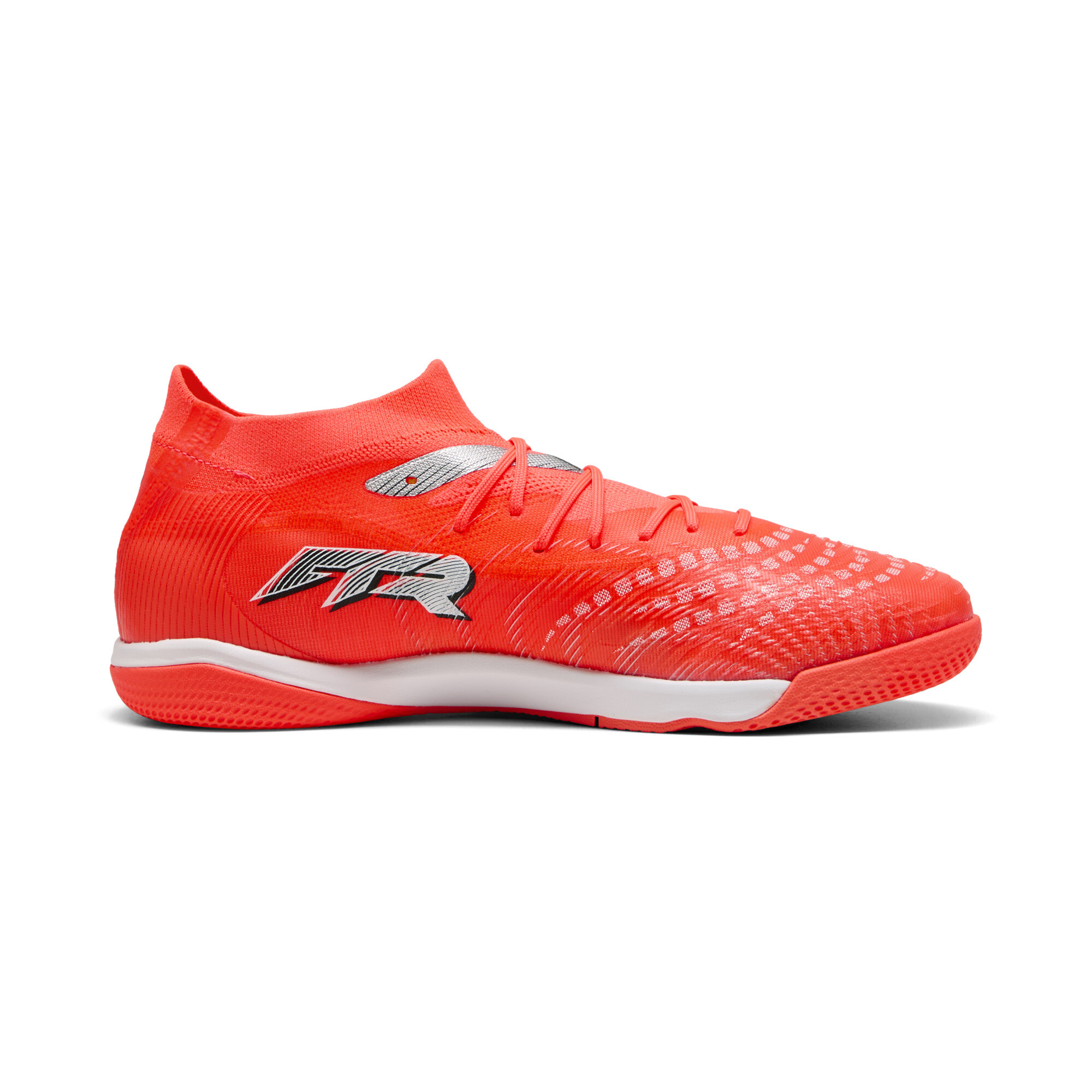 PUMA FUTURE 9 MATCH IT uniseks voetbalschoenen, Zwart/Rood/Wit, Maat 37 thumbnail 3