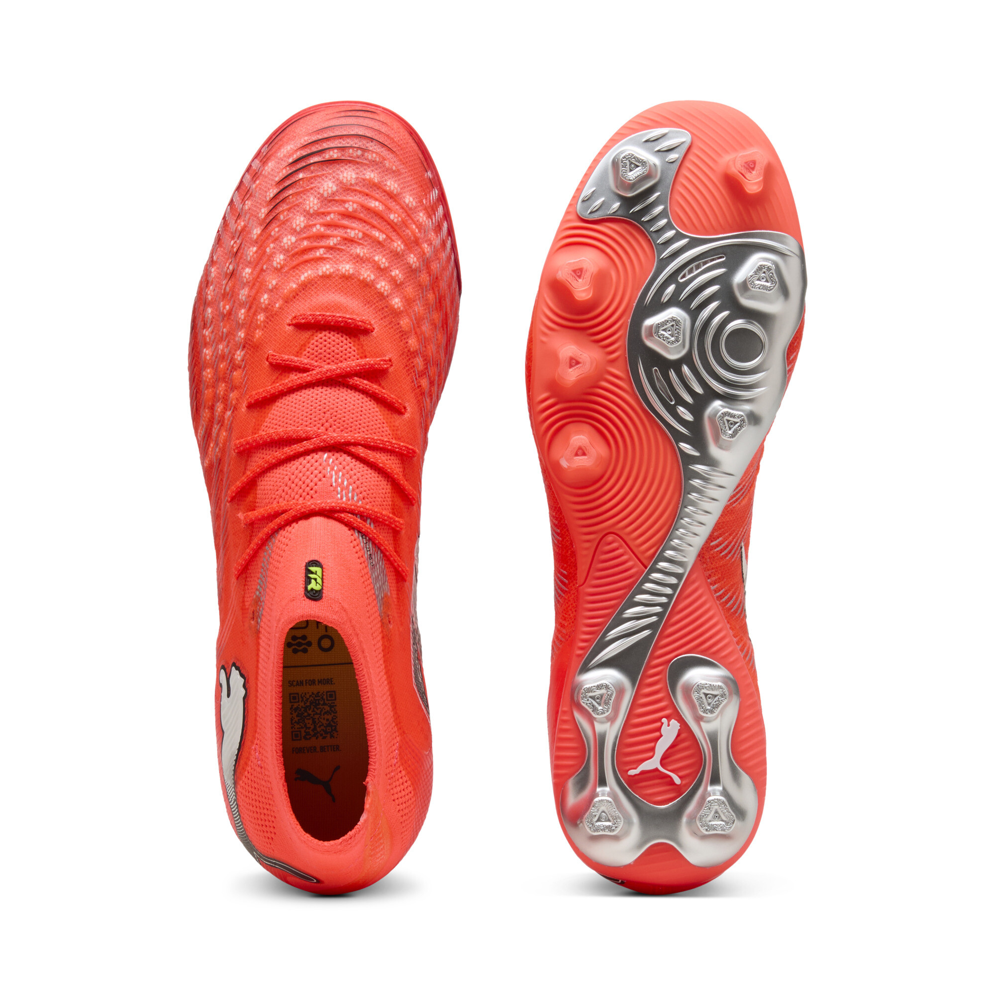 PUMA FUTURE 9 ULTIMATE AG voetbalschoenen voor Dames, Zwart/Rood/Wit, Maat 40,5 thumbnail 4