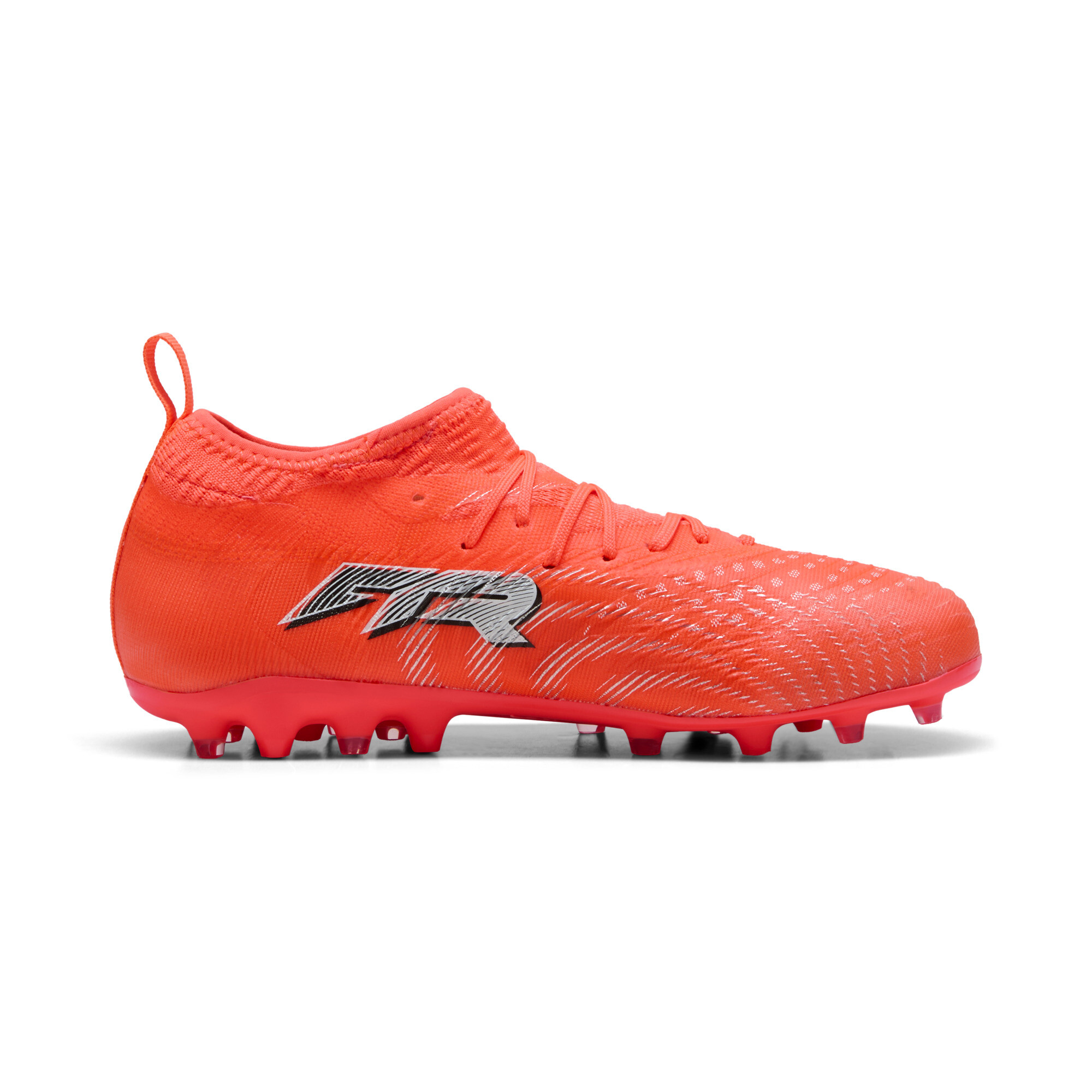 PUMA FUTURE 9 MATCH MG voetbalschoenen, Zwart/Rood/Wit, Maat 32 thumbnail 3