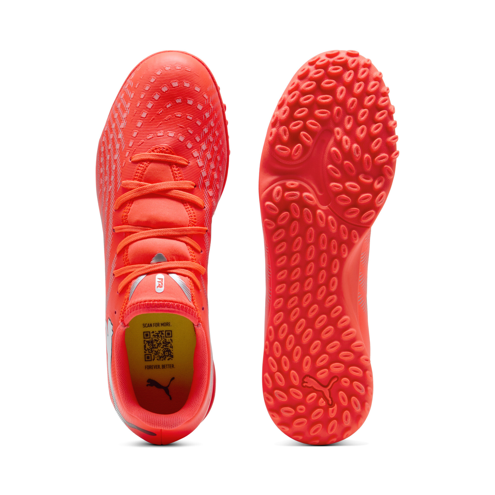 PUMA FUTURE 9 PLAY TT uniseks voetbalschoenen, Zwart/Rood/Wit, Maat 37 thumbnail 4