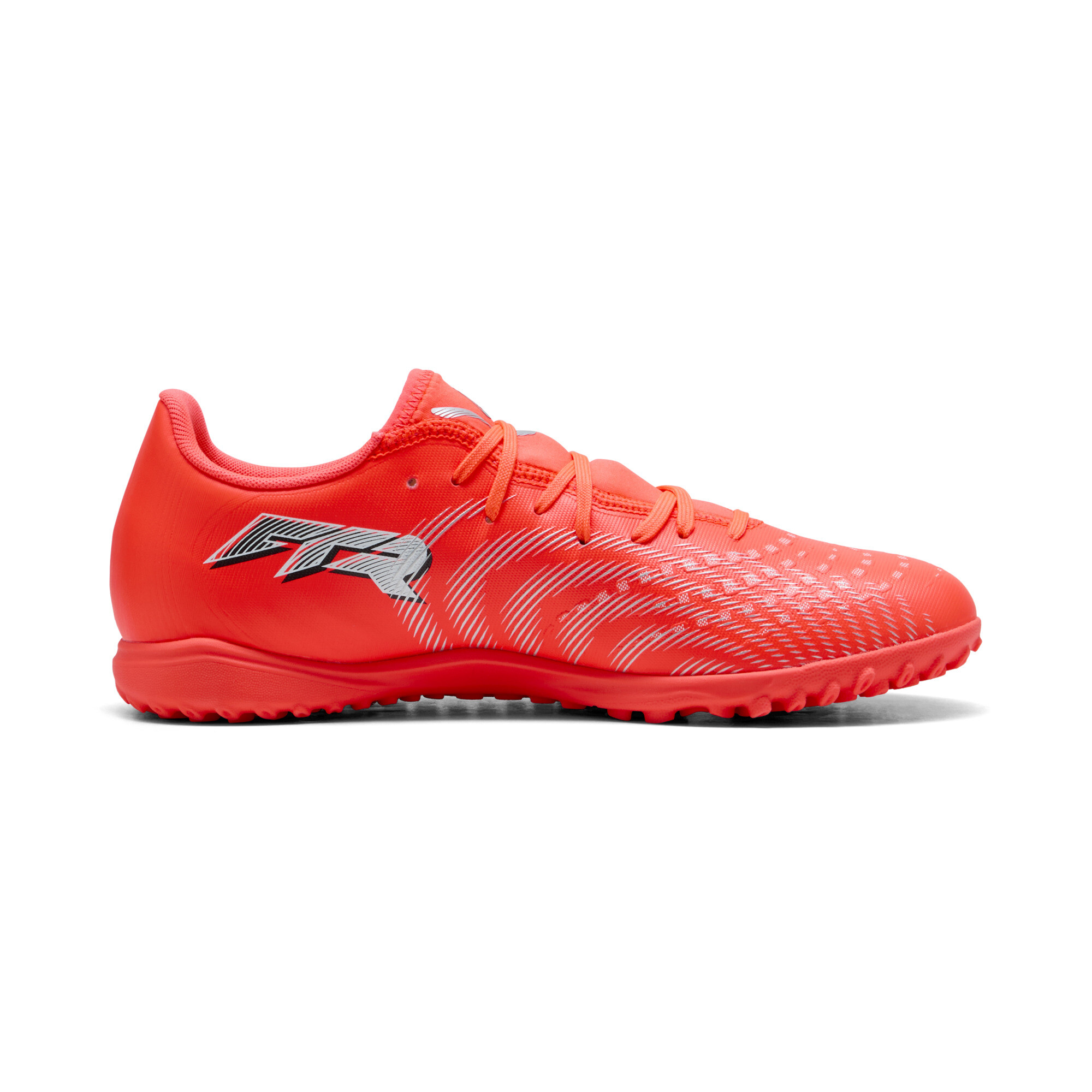 PUMA FUTURE 9 PLAY TT uniseks voetbalschoenen, Zwart/Rood/Wit, Maat 37 thumbnail 3