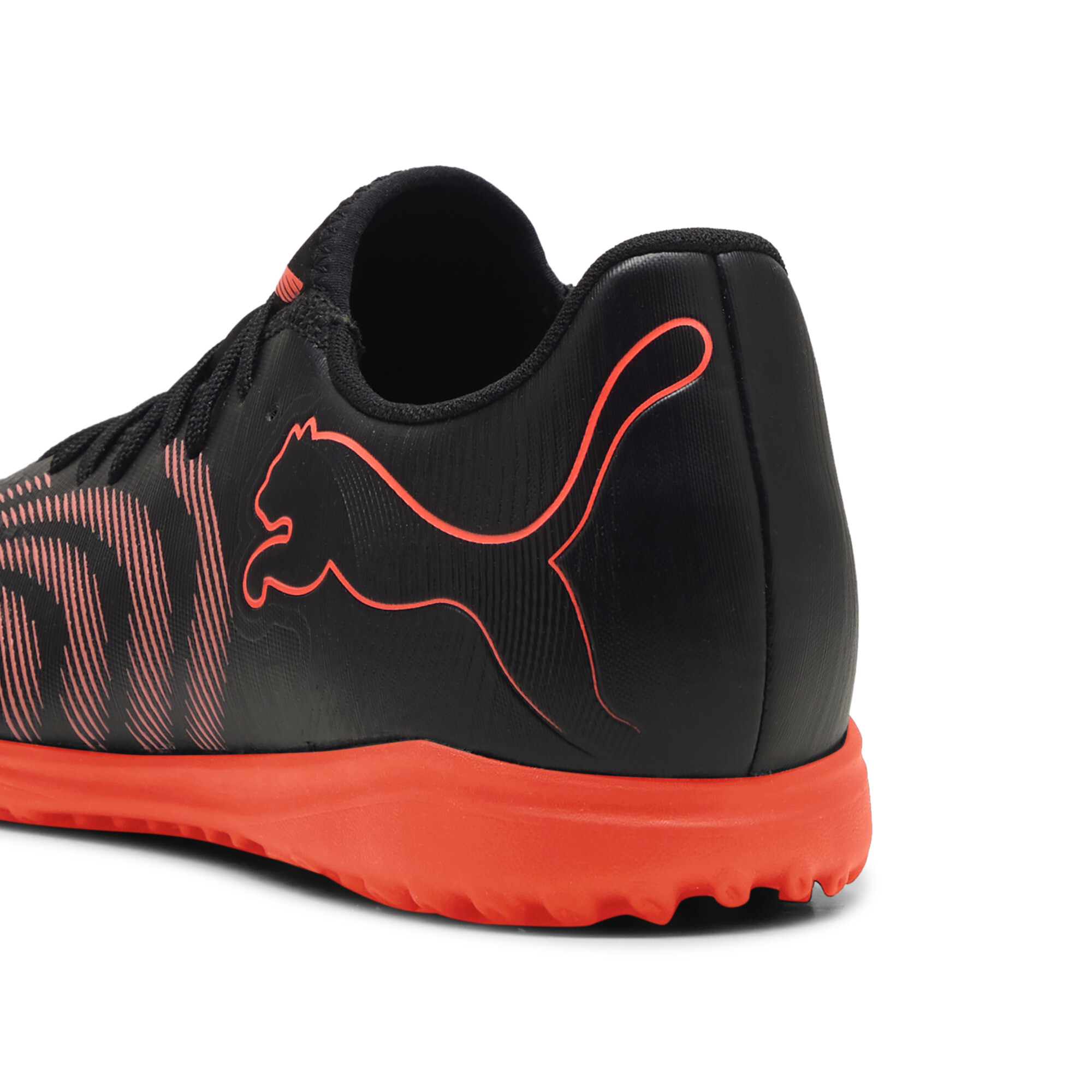 PUMA FUTURE 9 PLAY TT uniseks voetbalschoenen, Zwart/Grijs/Rood, Maat 40 thumbnail 5