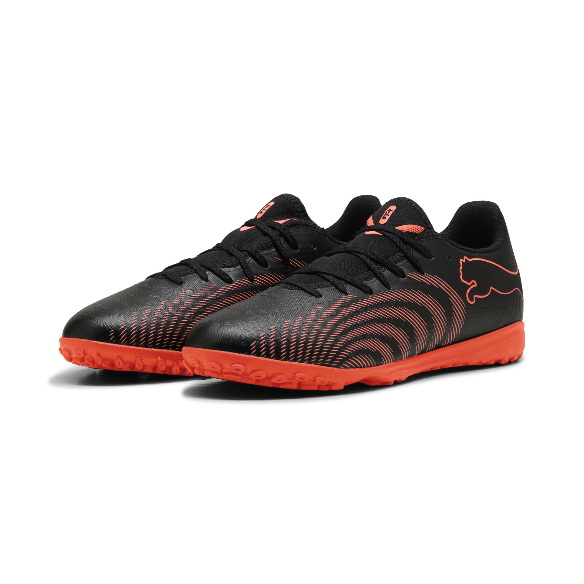 PUMA FUTURE 9 PLAY TT uniseks voetbalschoenen, Zwart/Grijs/Rood, Maat 40 thumbnail 6