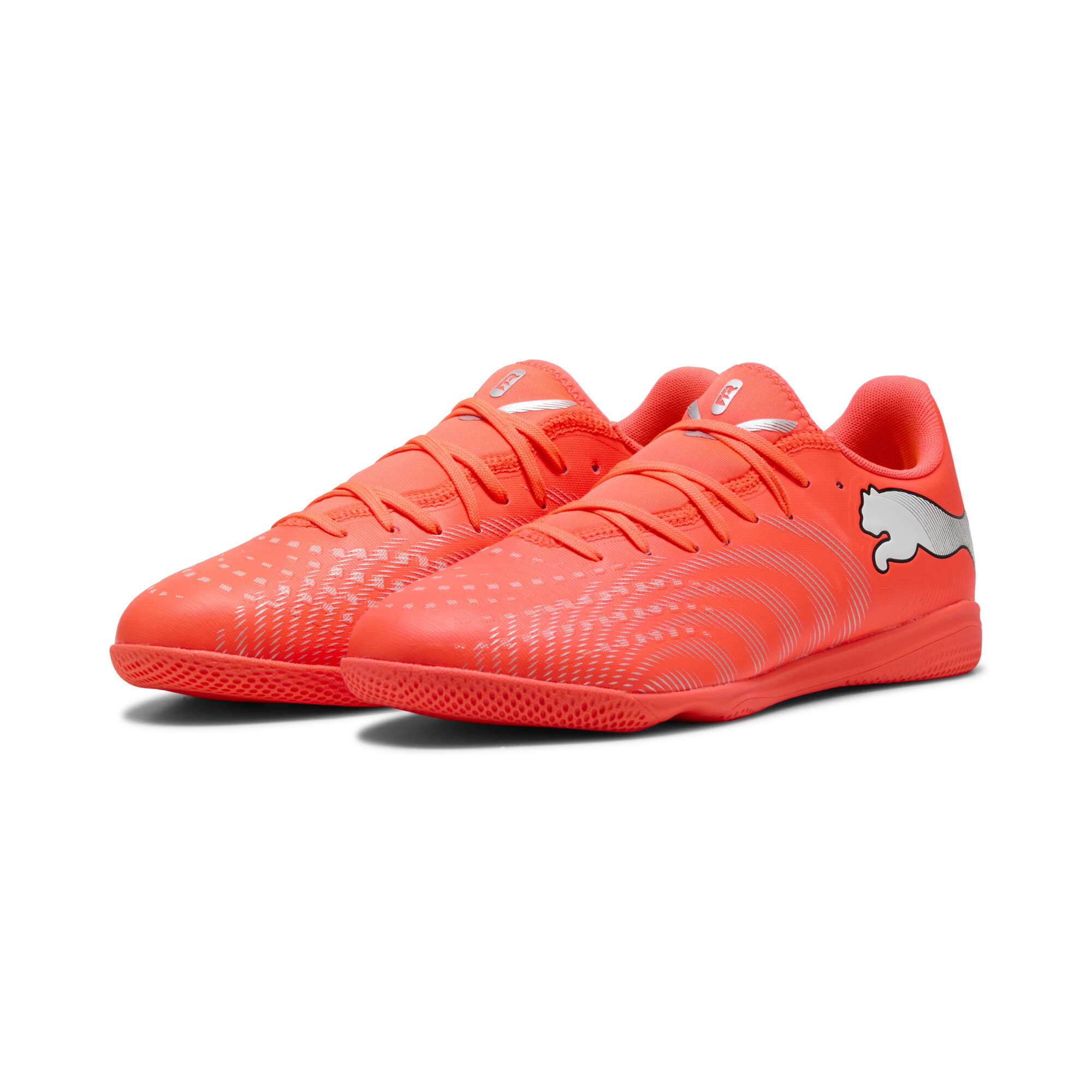 PUMA FUTURE 9 PLAY Indoor uniseks voetbalschoenen, Zwart/Rood/Wit, Maat 38 thumbnail 6