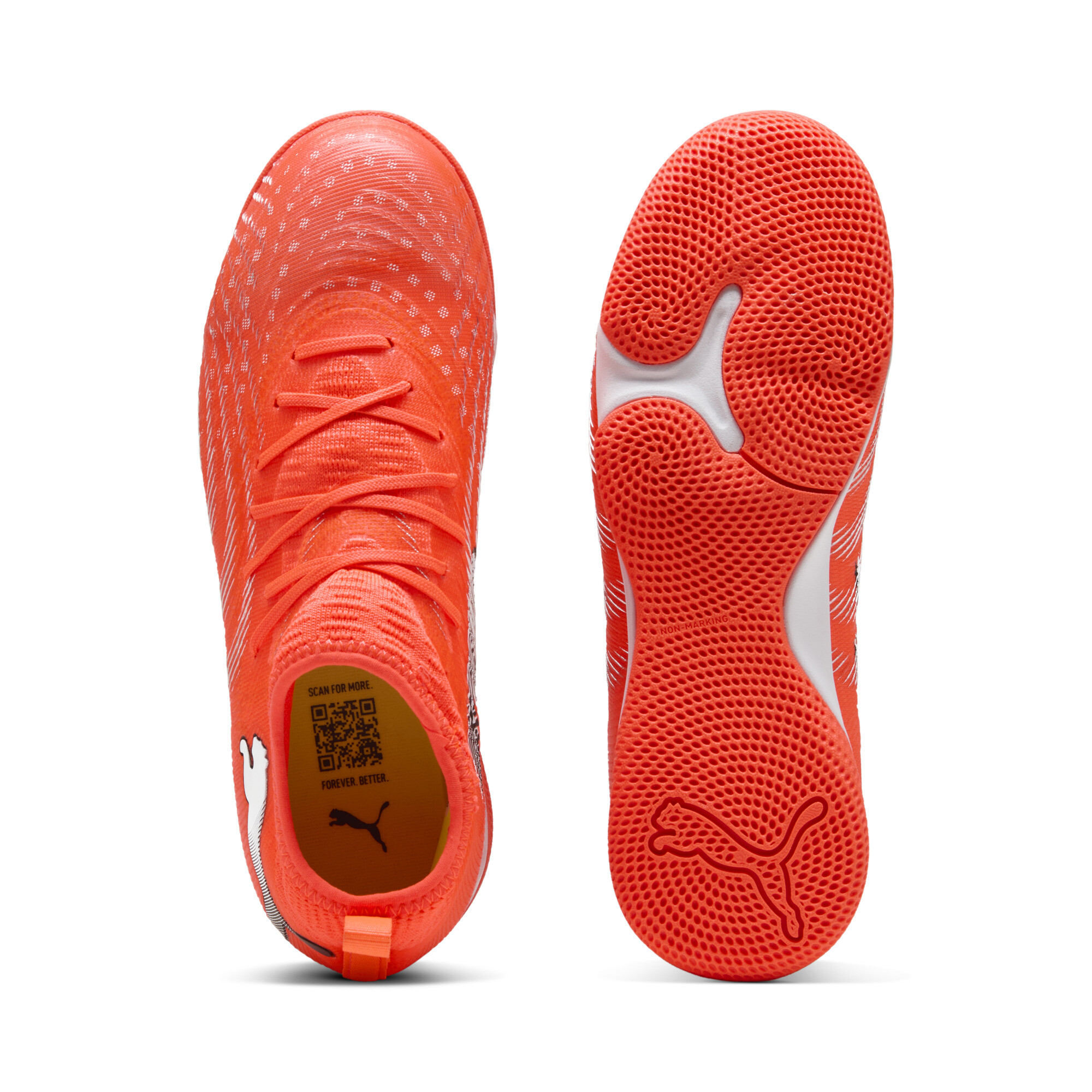 PUMA FUTURE 9 MATCH IT voetbalschoenen, Zwart/Rood/Wit, Maat 36 thumbnail 4