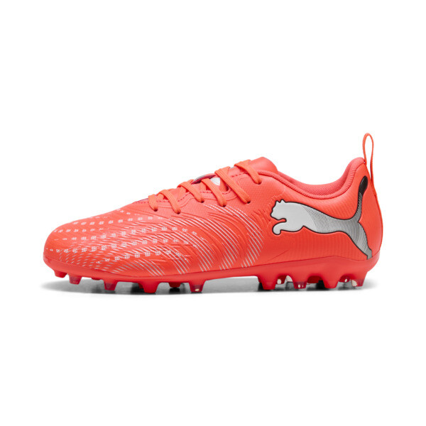Botines de fútbol PUMA FUTURE 9 PLAY MG juvenil En Glowing Rojo/Blanco/Negro