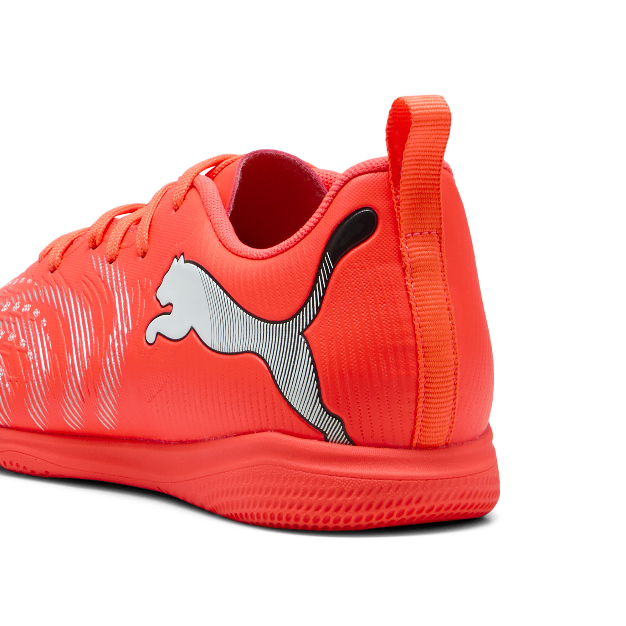 PUMA FUTURE 9 PLAY IT Indoor voetbalschoenen, Zwart/Rood/Wit, Maat 35,5 thumbnail 5