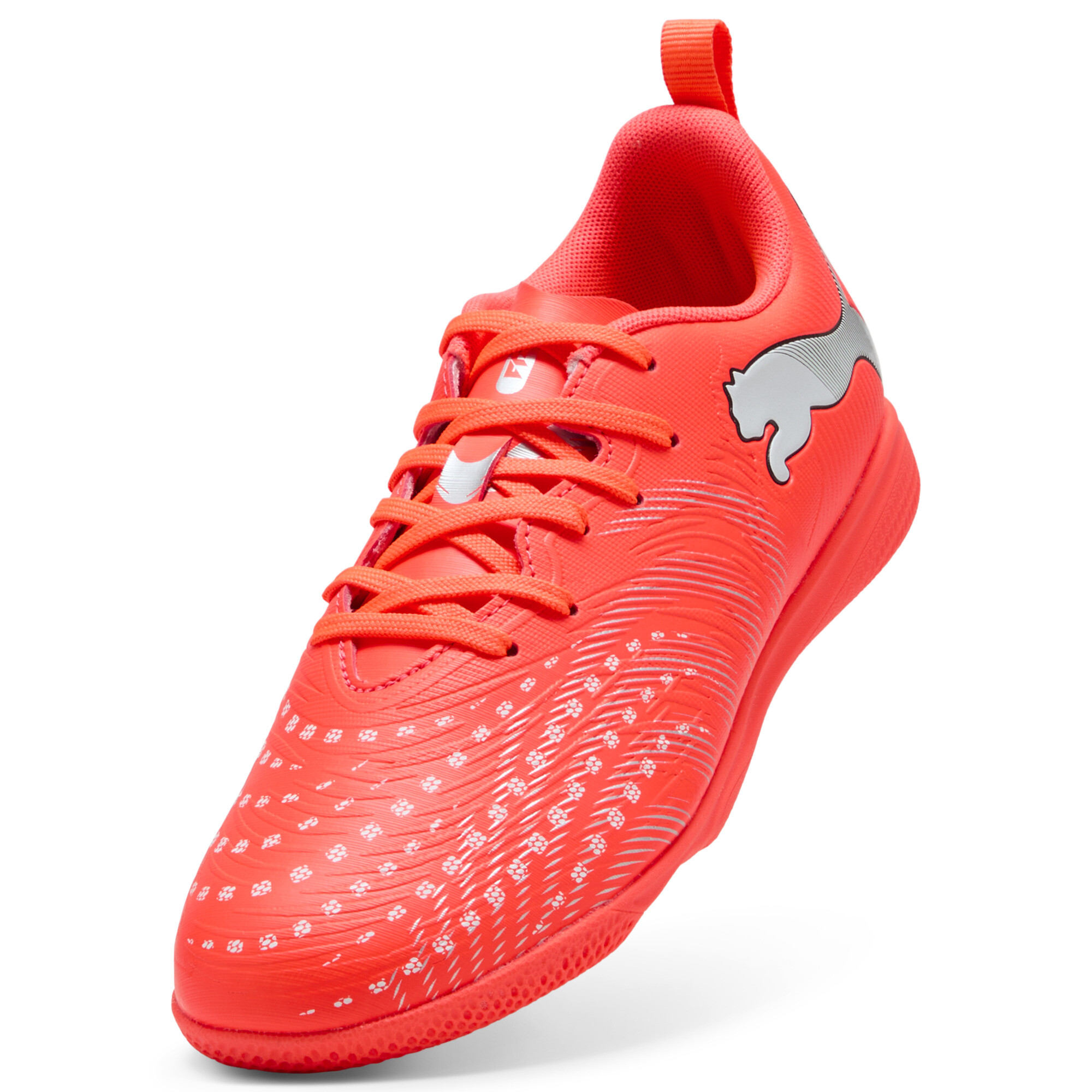 PUMA FUTURE 9 PLAY IT Indoor voetbalschoenen, Zwart/Rood/Wit, Maat 35,5 thumbnail 2