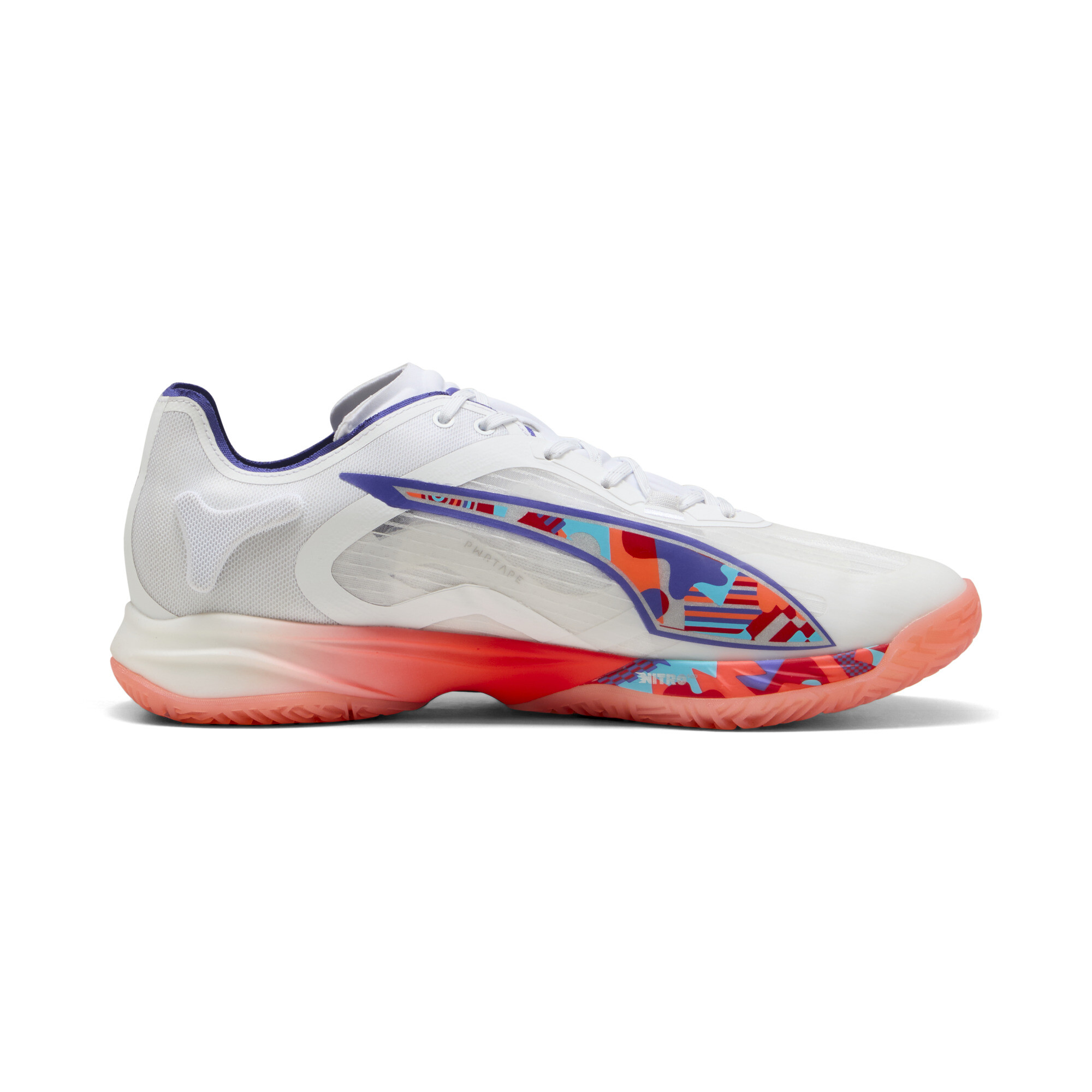 PUMA Accelerate NITRO™ SQD 4 Mathias Gidsel uniseks handbalschoenen, Rood/Wit, Maat 39 thumbnail 5