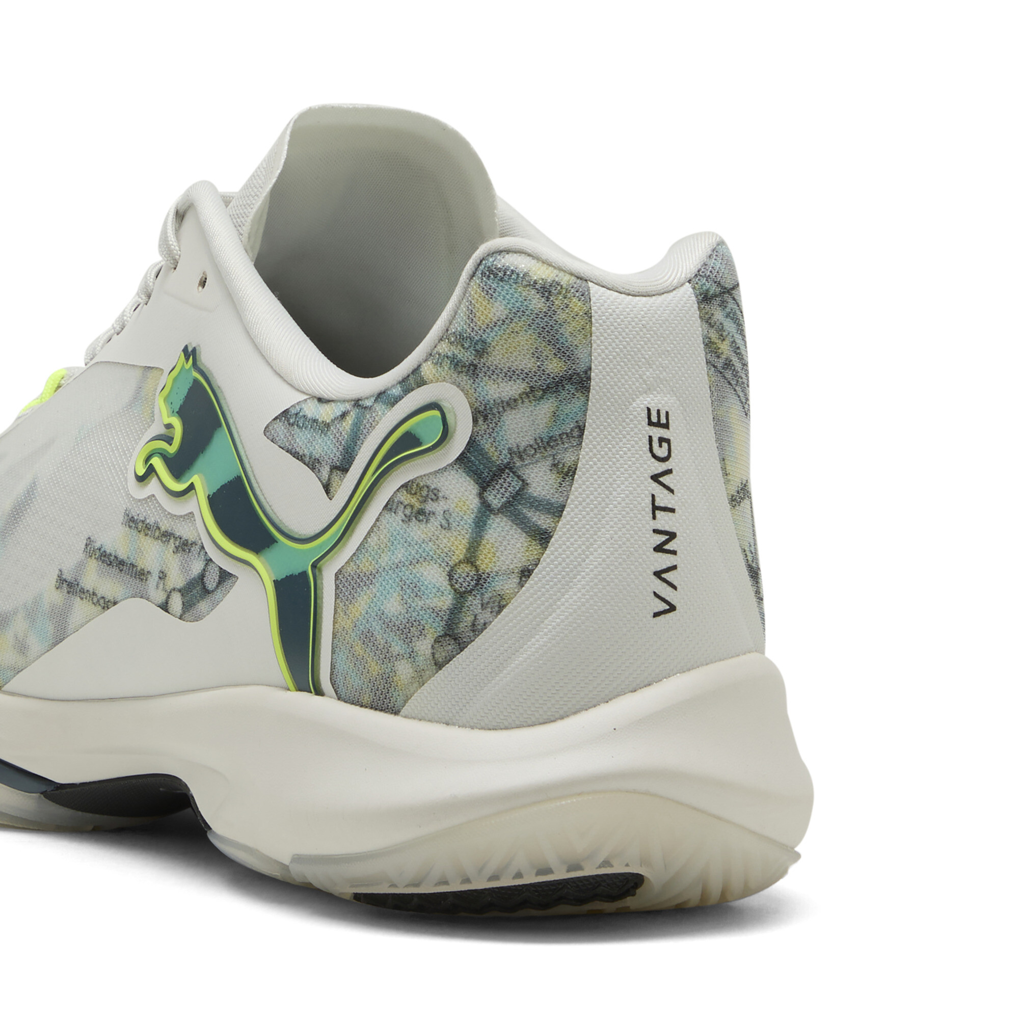 PUMA Vantage NITRO™ BERLIN Indoor Jump uniseks schoenen, Grijs/Geel, Maat 44,5 thumbnail 5