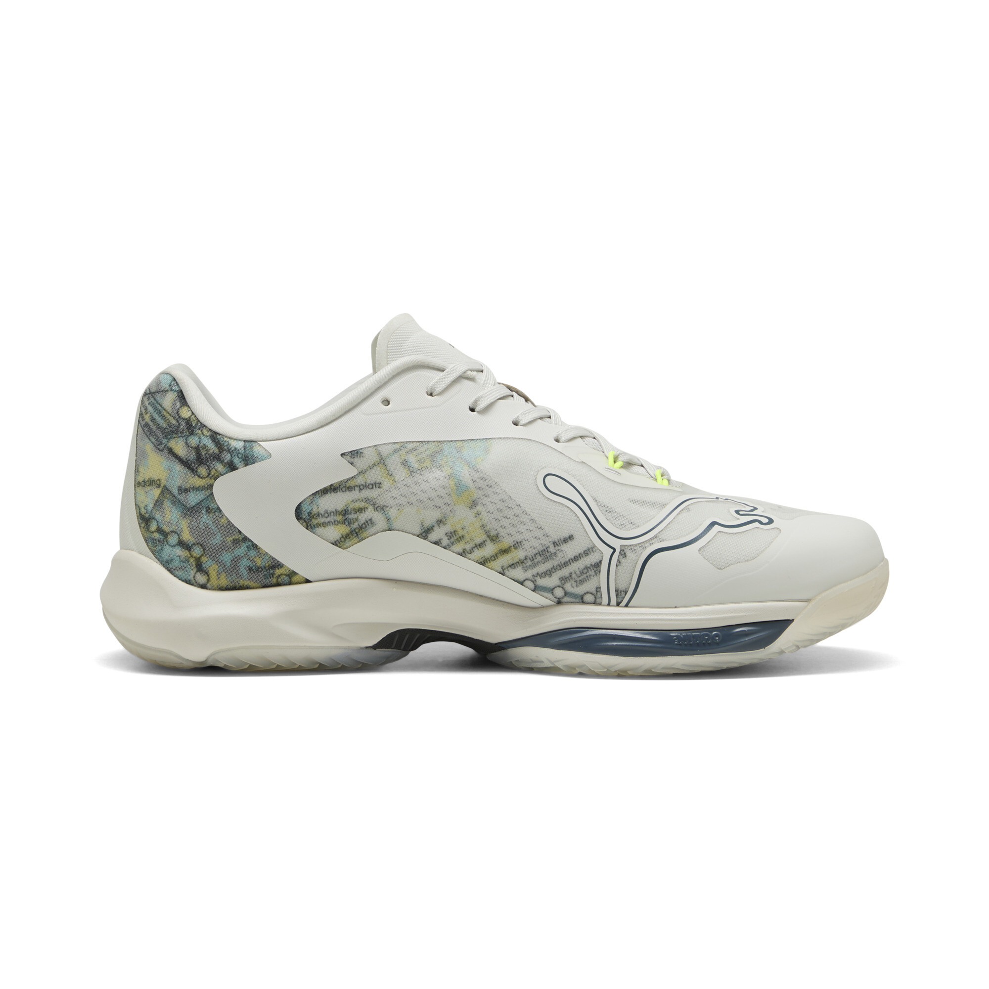 PUMA Vantage NITRO™ BERLIN Indoor Jump uniseks schoenen, Grijs/Geel, Maat 44,5 thumbnail 3