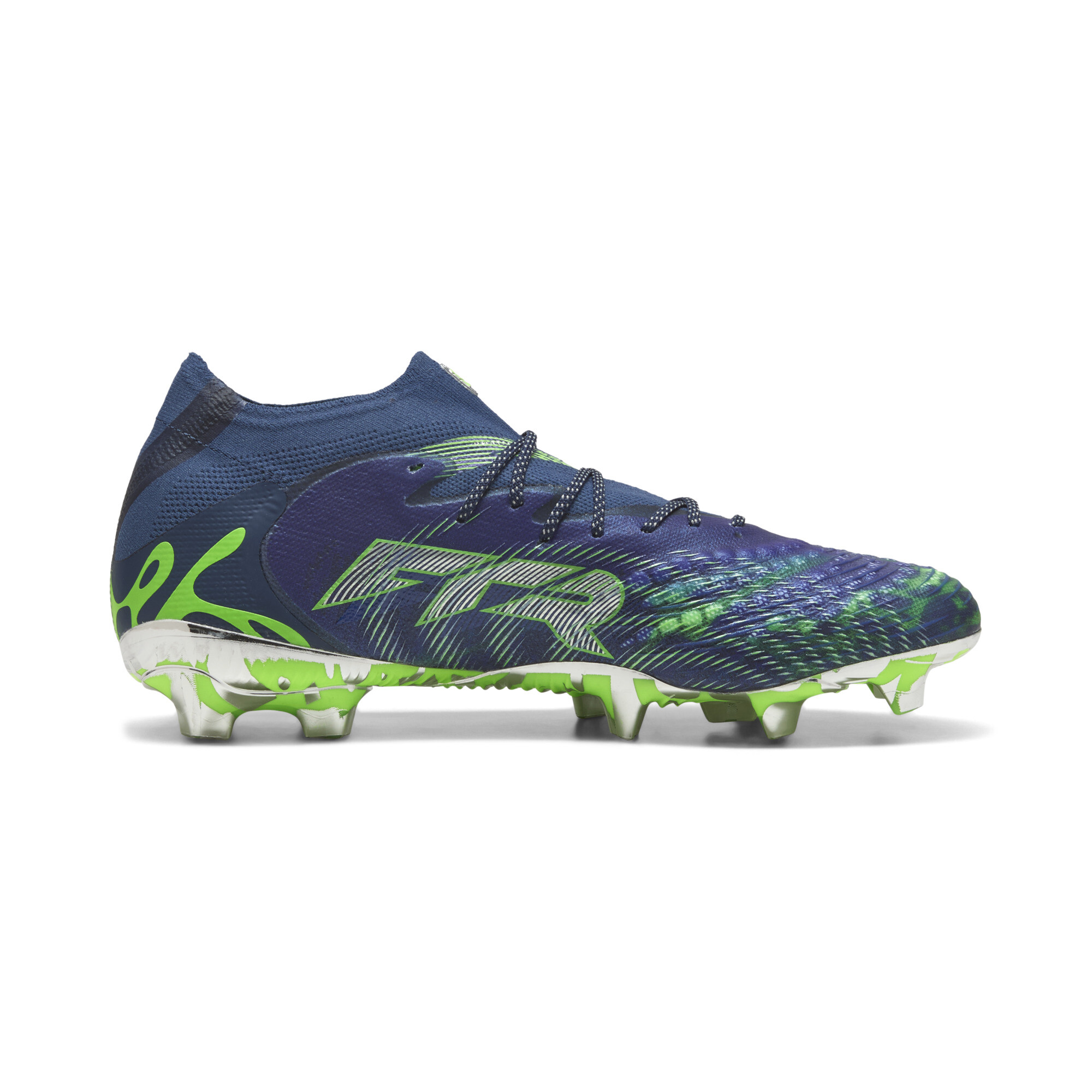 PUMA FUTURE 9 ULTIMATE COSMIC ART FG uniseks voetbalschoenen, Blauw, Maat 42,5 thumbnail 3