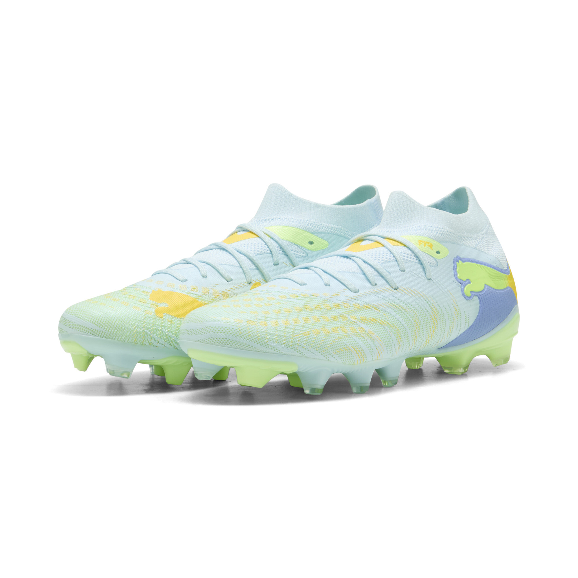PUMA FUTURE 9 MATCH LIGHT UP FG/AG voetbalschoenen voor Dames, Blauw, Maat 41 thumbnail 6
