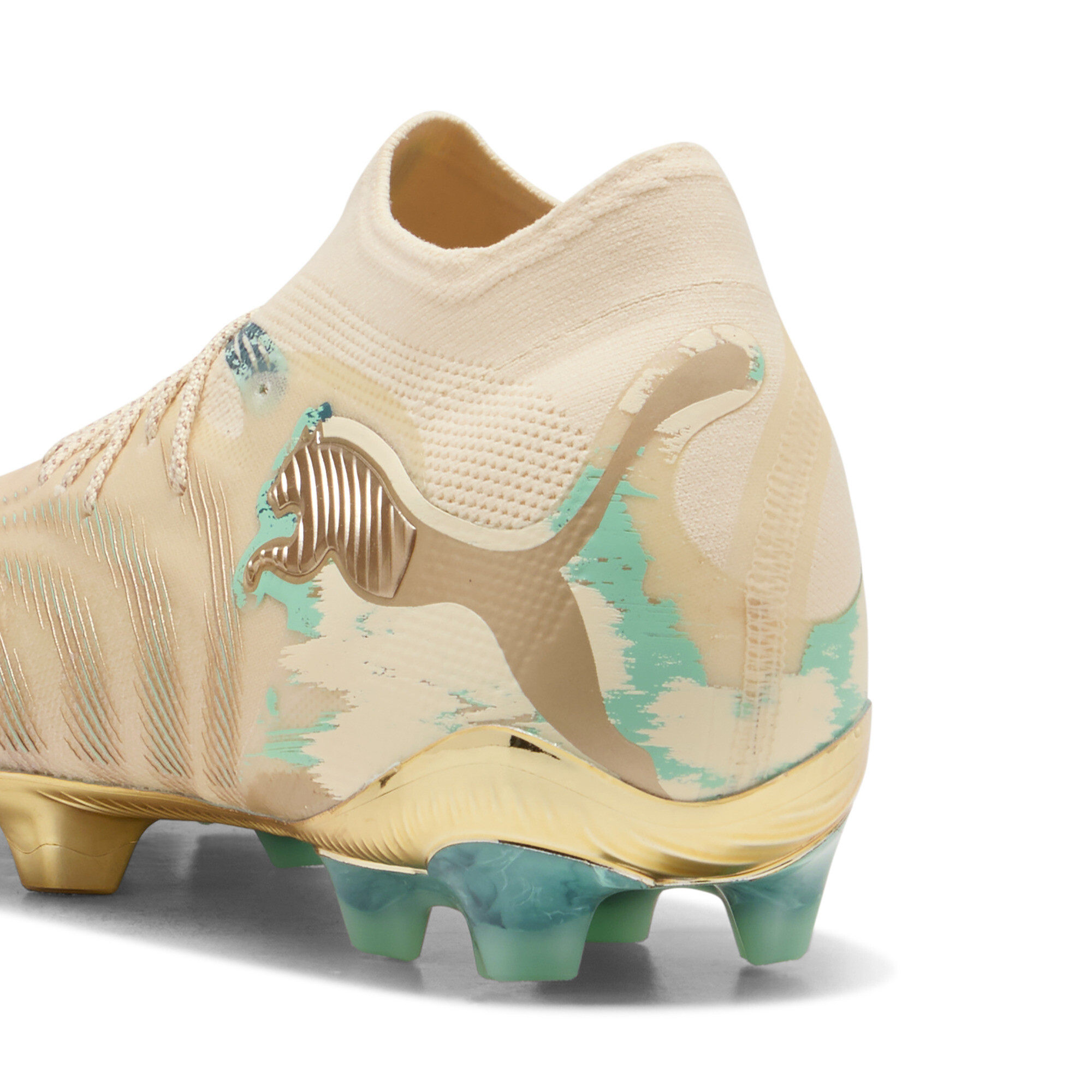PUMA FUTURE 9 ULTIMATE FG uniseks voetbalschoenen, Goud, Maat 44,5 thumbnail 6