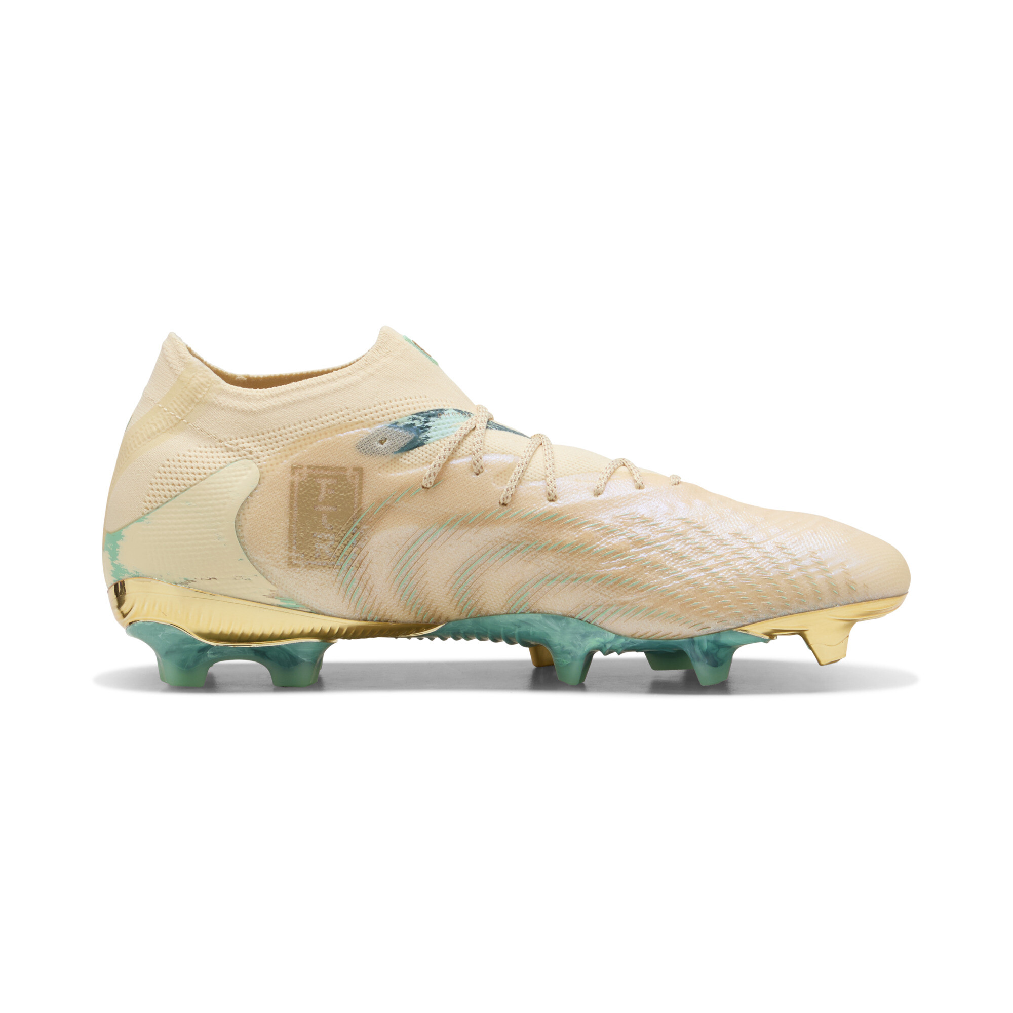 PUMA FUTURE 9 ULTIMATE FG uniseks voetbalschoenen, Goud, Maat 44,5 thumbnail 4