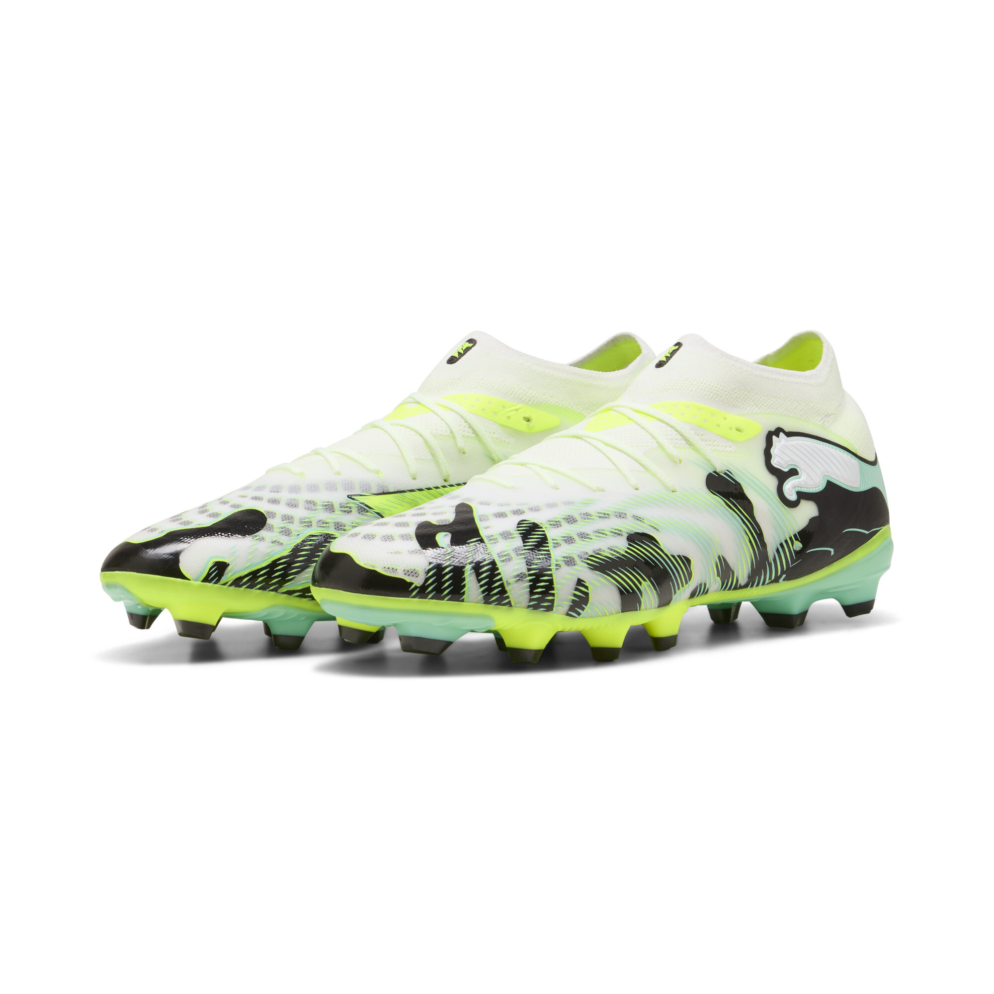 PUMA FUTURE 9 PRO CREATIVITY FG/AG uniseks voetbalschoenen, Geel/Wit, Maat 40 thumbnail 6
