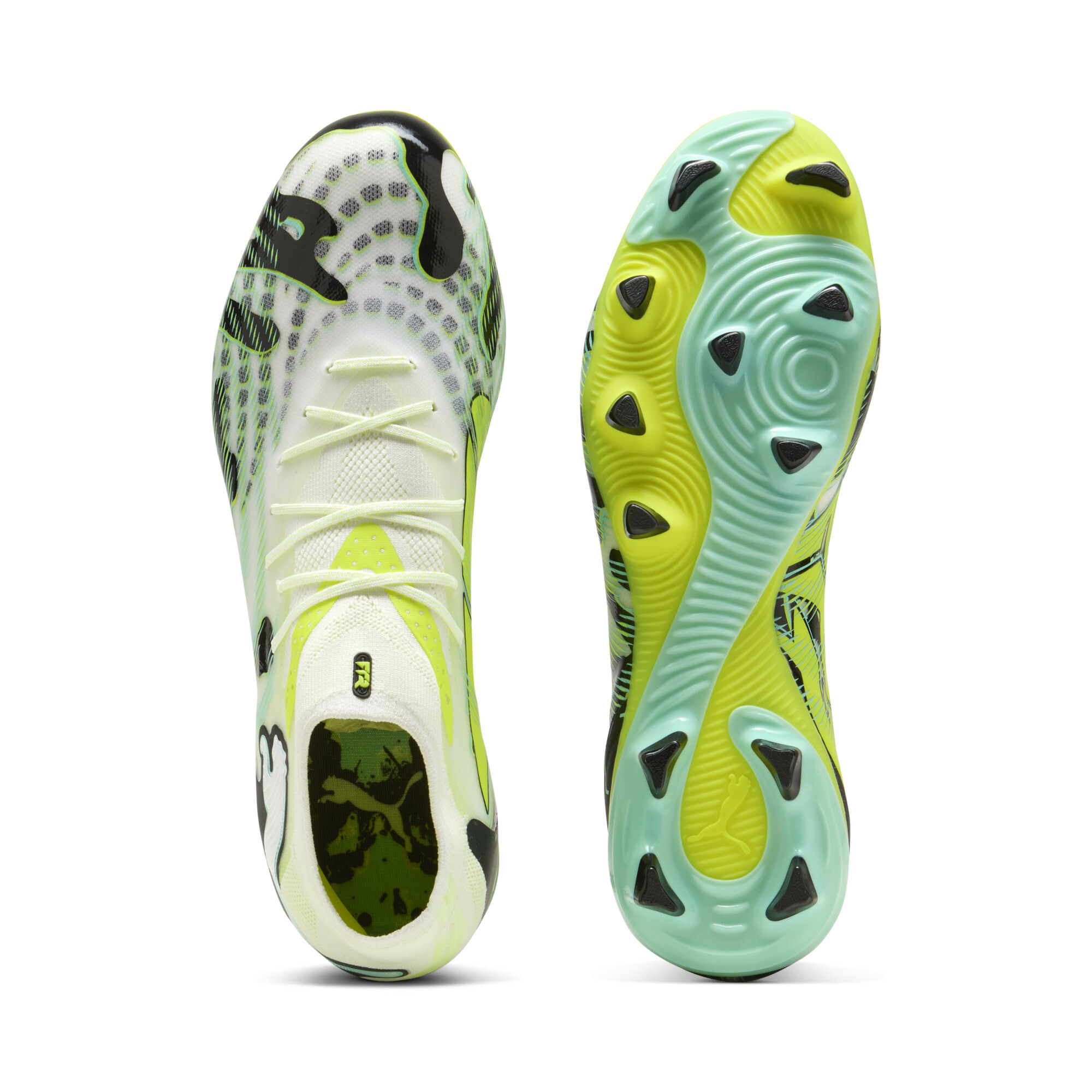 PUMA FUTURE 9 PRO CREATIVITY FG/AG uniseks voetbalschoenen, Geel/Wit, Maat 40 thumbnail 4