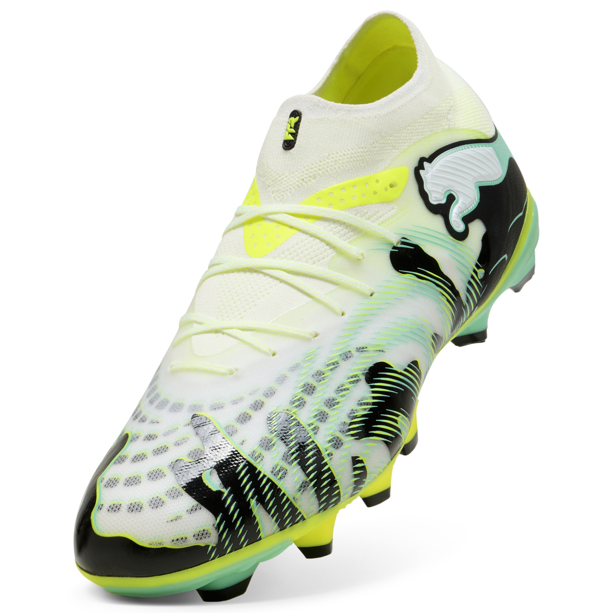 PUMA FUTURE 9 PRO CREATIVITY FG/AG uniseks voetbalschoenen, Geel/Wit, Maat 40 thumbnail 2