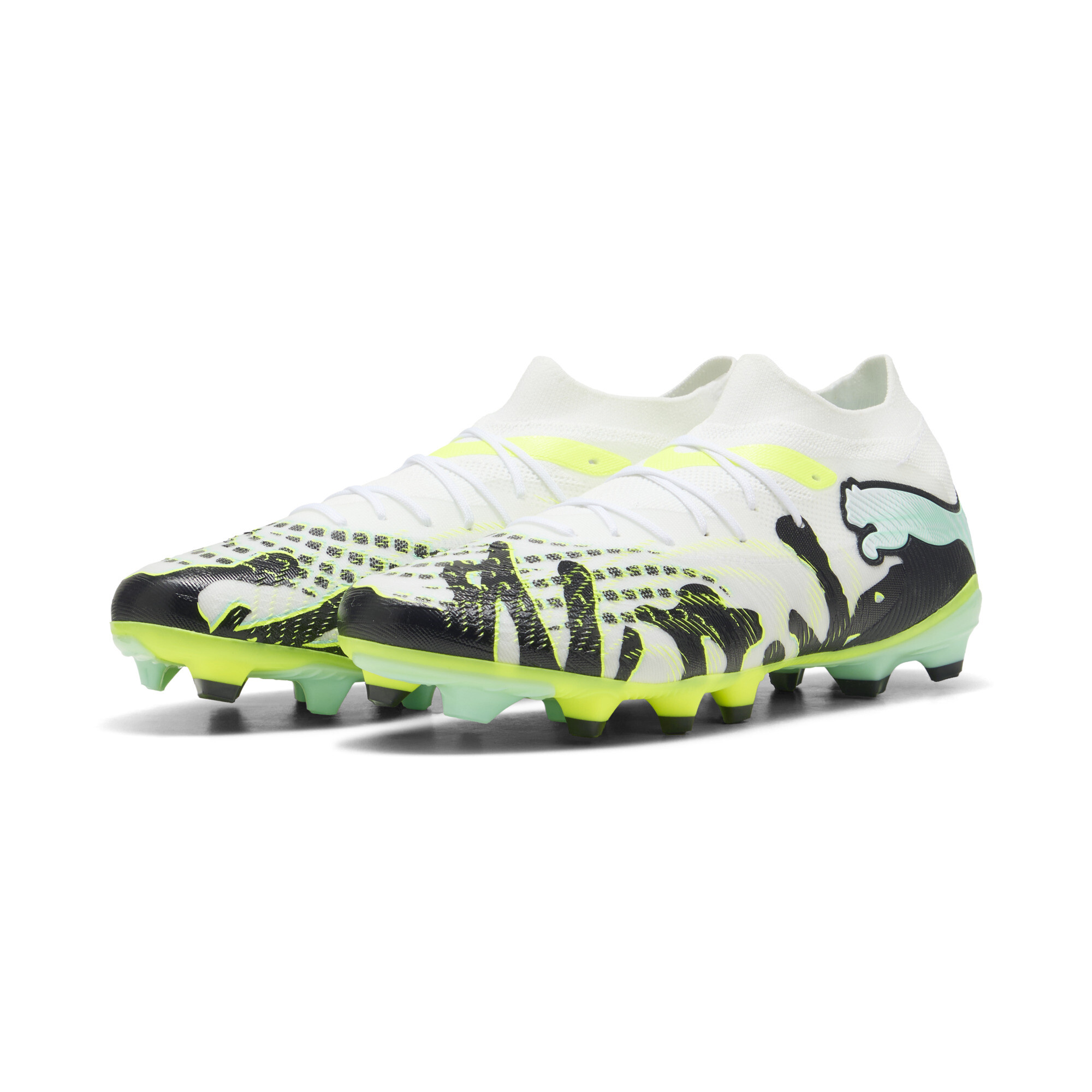 PUMA FUTURE 9 MATCH CREATIVITY FG/AG uniseks voetbalschoenen, Geel/Wit, Maat 41 thumbnail 6