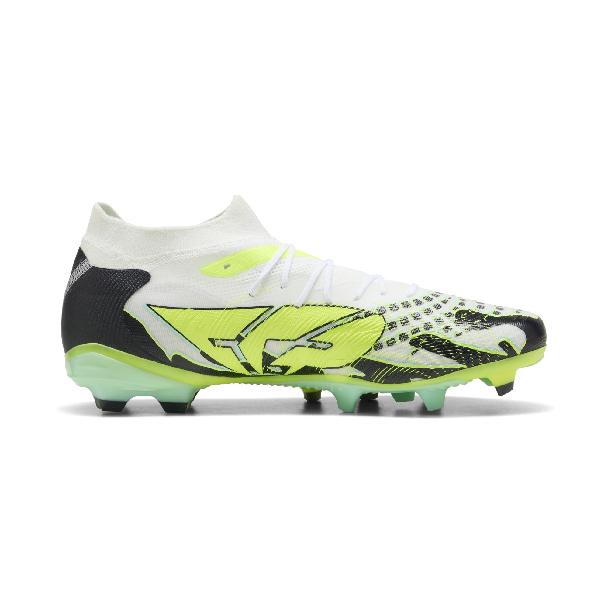 PUMA FUTURE 9 MATCH CREATIVITY FG/AG uniseks voetbalschoenen, Geel/Wit, Maat 41 thumbnail 3