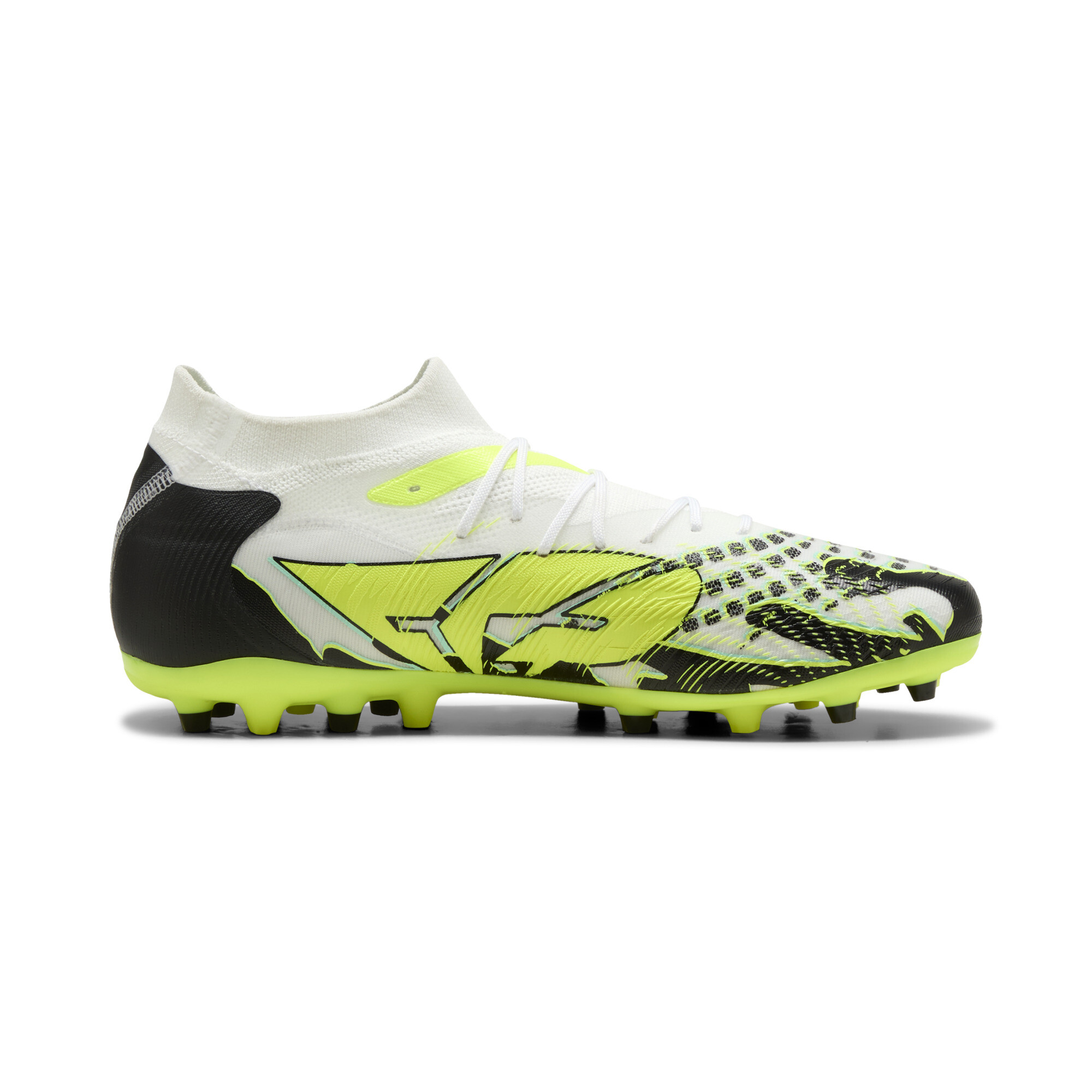 PUMA FUTURE 9 MATCH CREATIVITY MG uniseks voetbalschoenen, Geel/Wit, Maat 45 thumbnail 3