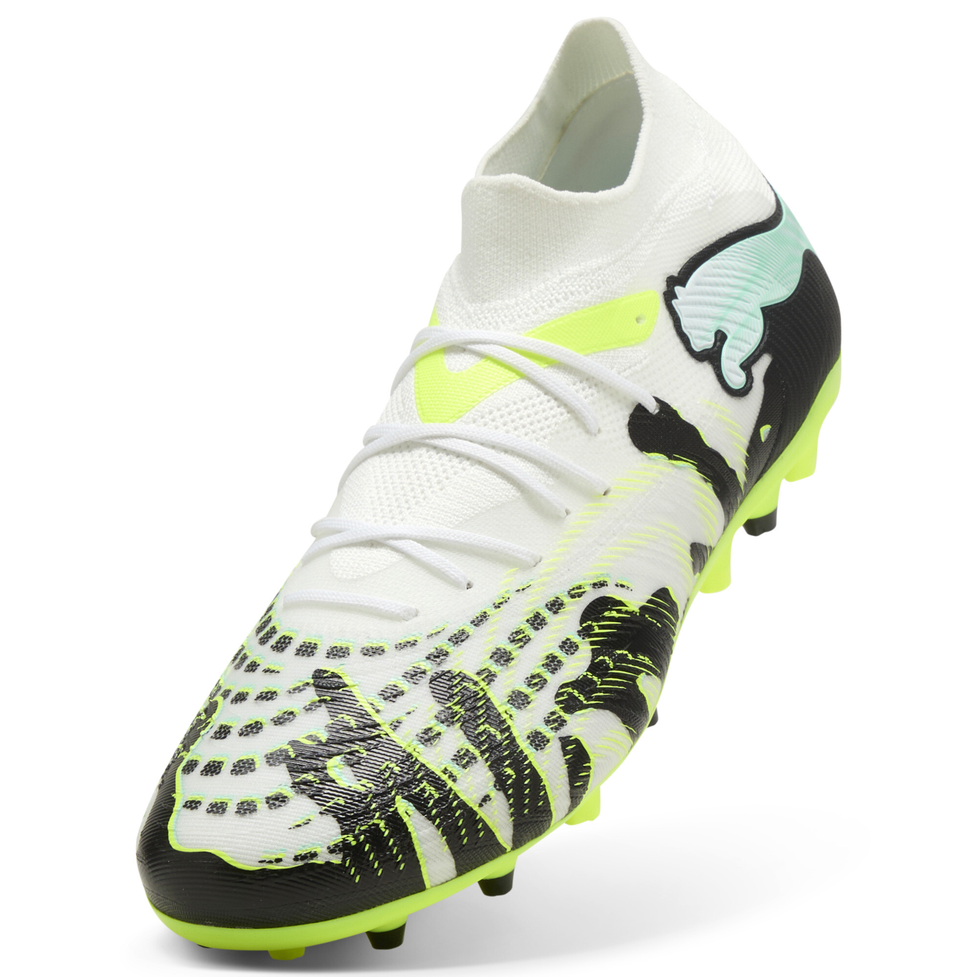 PUMA FUTURE 9 MATCH CREATIVITY MG uniseks voetbalschoenen, Geel/Wit, Maat 45 thumbnail 2
