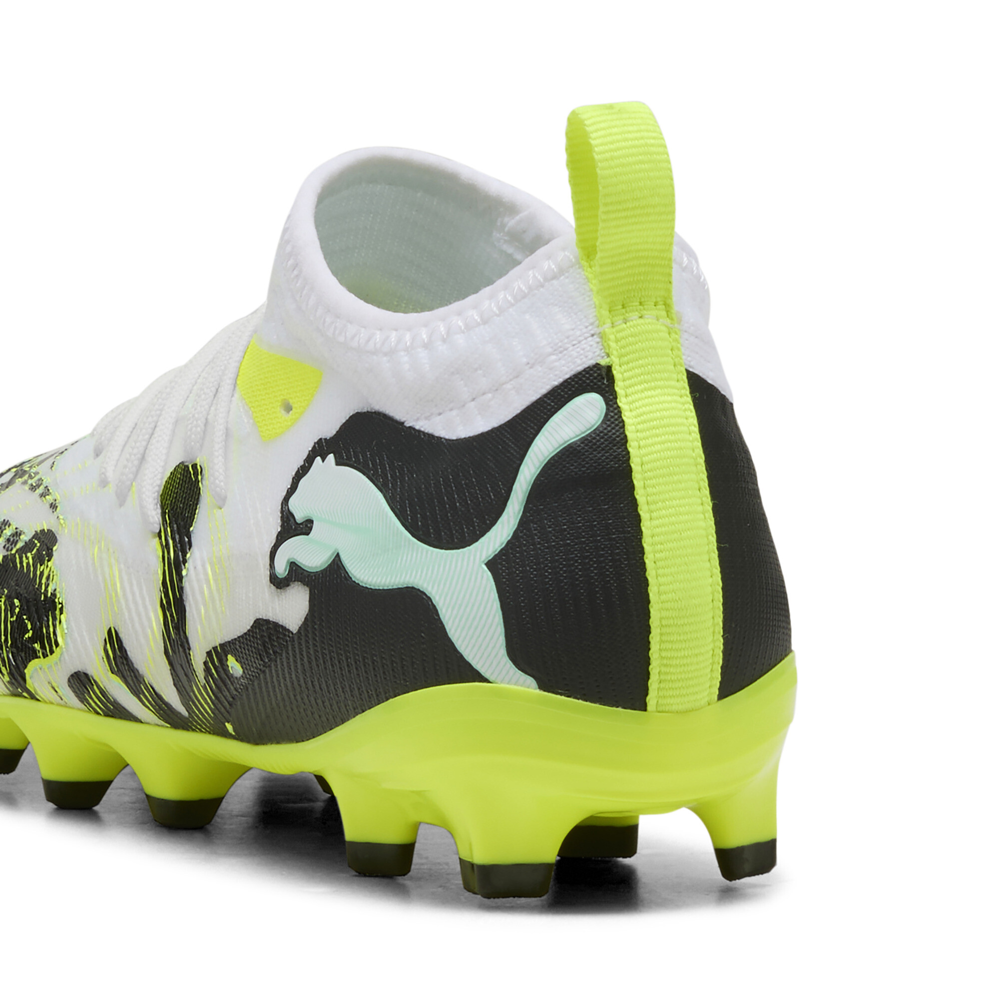 PUMA FUTURE 9 MATCH CREATIVITY FG/AG voetbalschoenen, Geel/Wit, Maat 35 thumbnail 5
