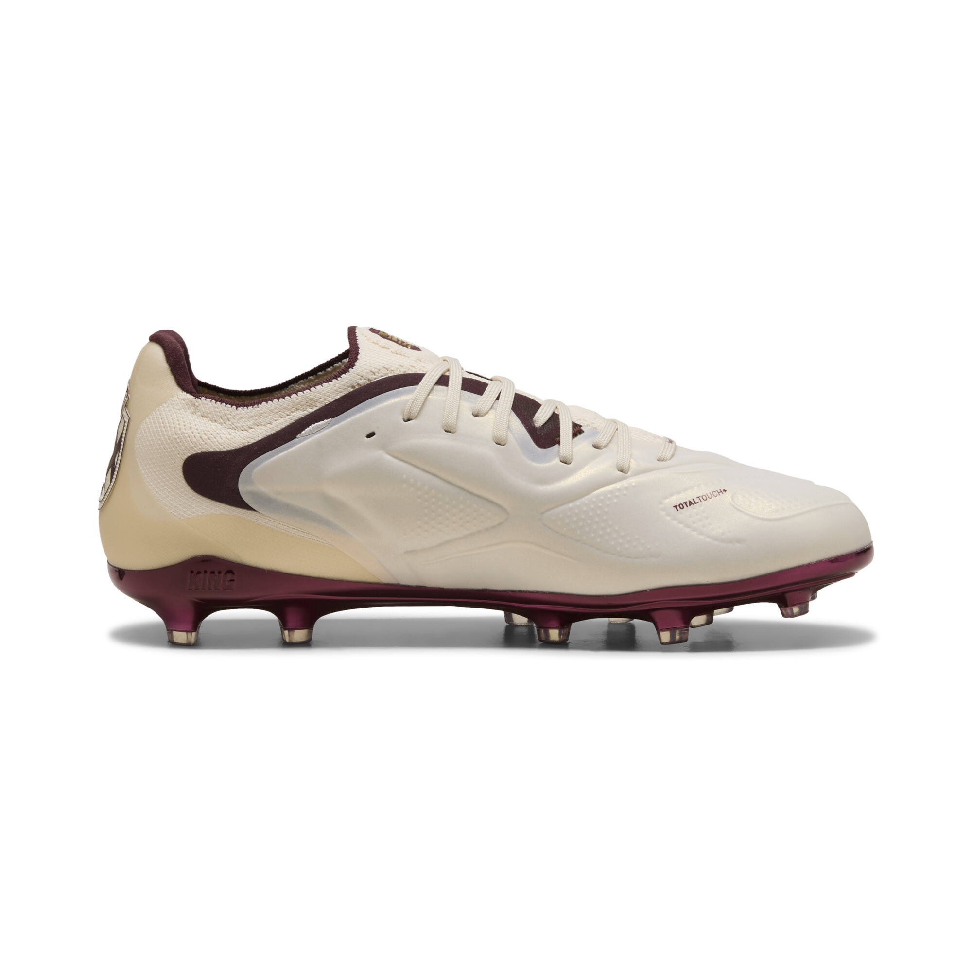 PUMA KING 20 ULTIMATE LE FG/AG uniseks voetbalschoenen, Rood/Goud/Bruin, Maat 37,5 thumbnail 4