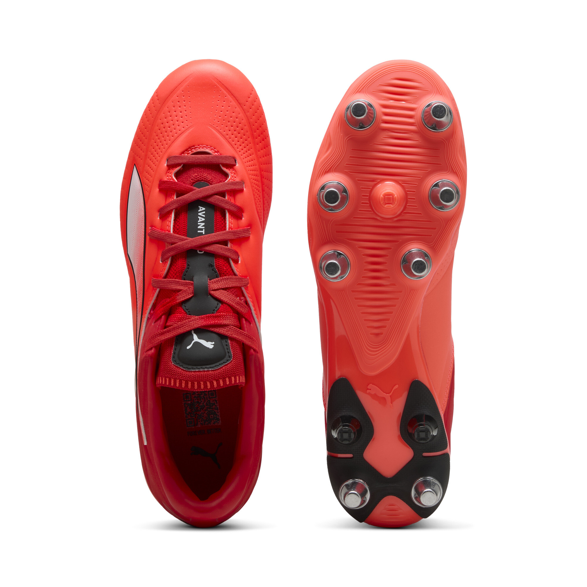 PUMA Avant PRO II H8 rugbyschoenen voor Heren, Rood/Wit, Maat 49,5 thumbnail 4