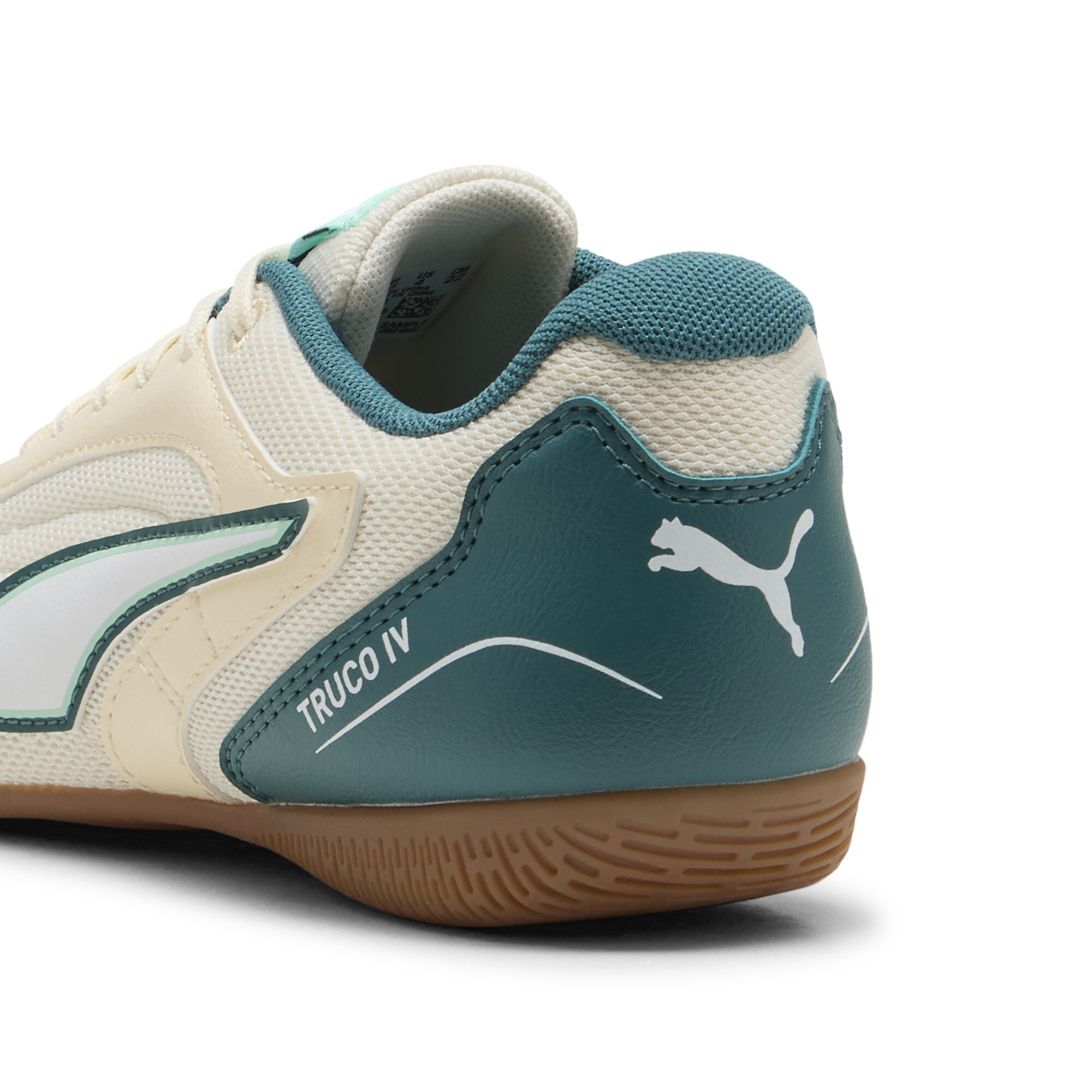 PUMA TRUCO IV zaalvoetbalschoenen, Rood/Wit/Bruin, Maat 38,5 thumbnail 5