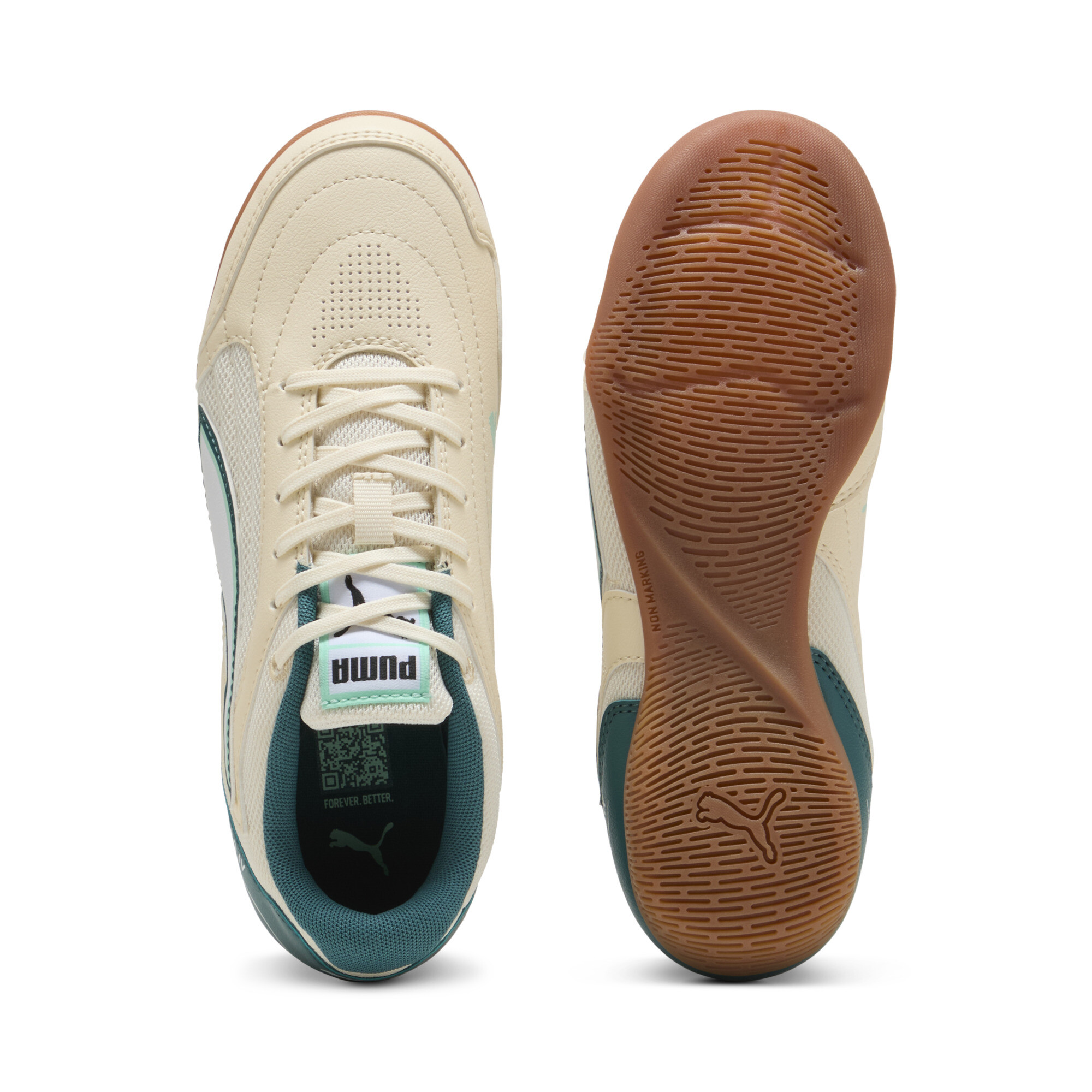 PUMA TRUCO IV zaalvoetbalschoenen, Rood/Wit/Bruin, Maat 38,5 thumbnail 4