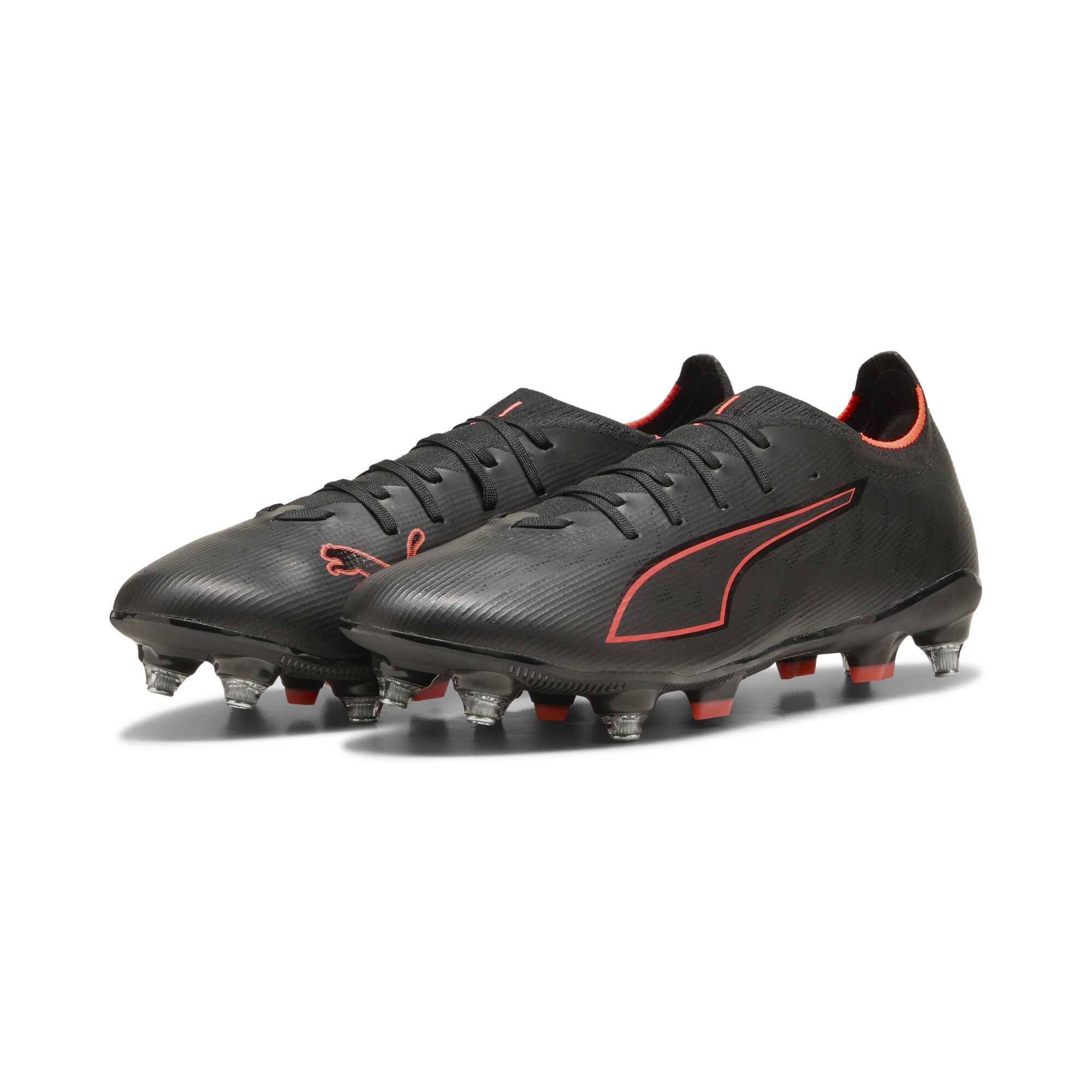 PUMA ULTRA 6 MATCH MxSG uniseks voetbalschoenen, Zwart/Rood, Maat 47 thumbnail 6