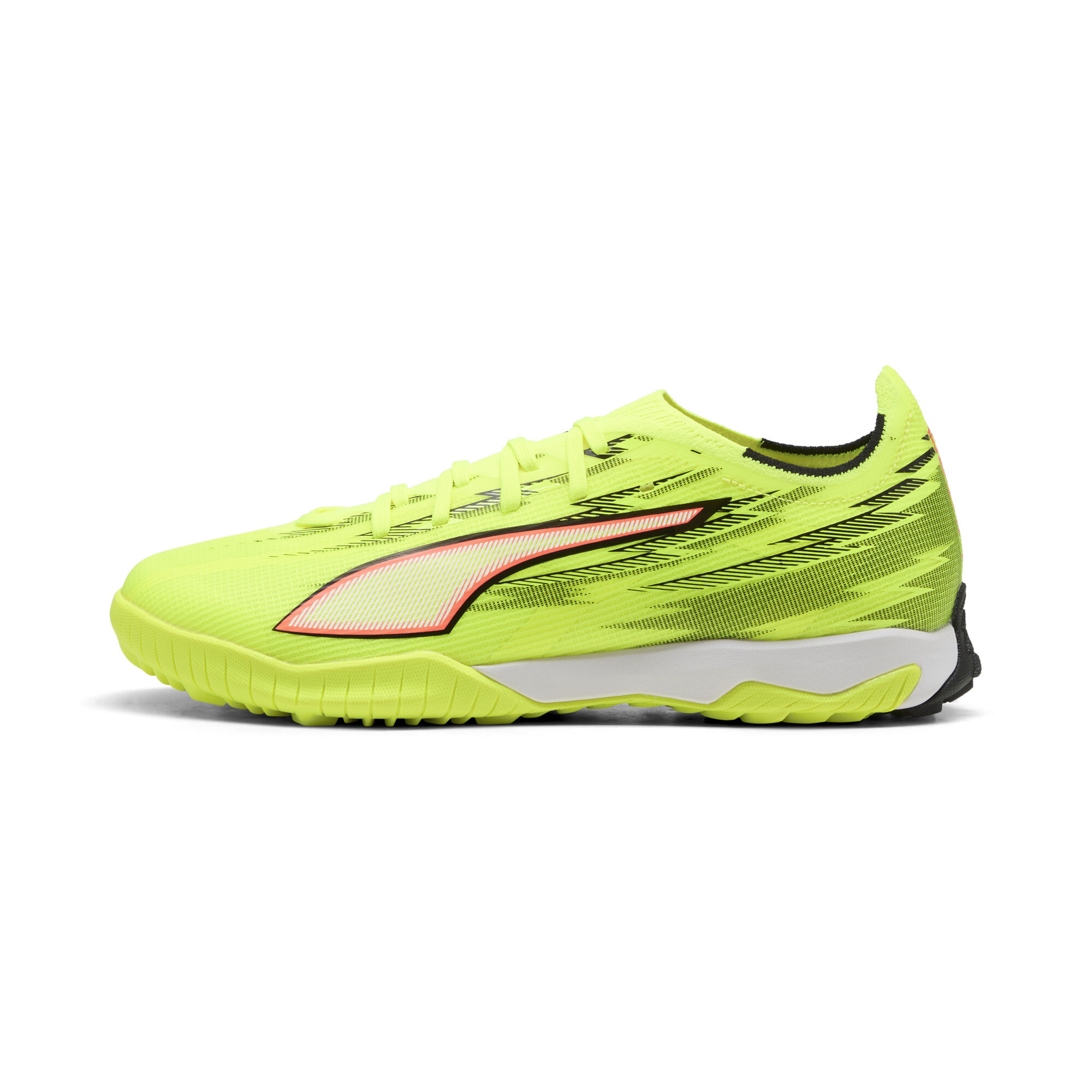 PUMA ULTRA 6 MATCH TT uniseks voetbalschoenen, Zwart/Rood/Geel, Maat 38