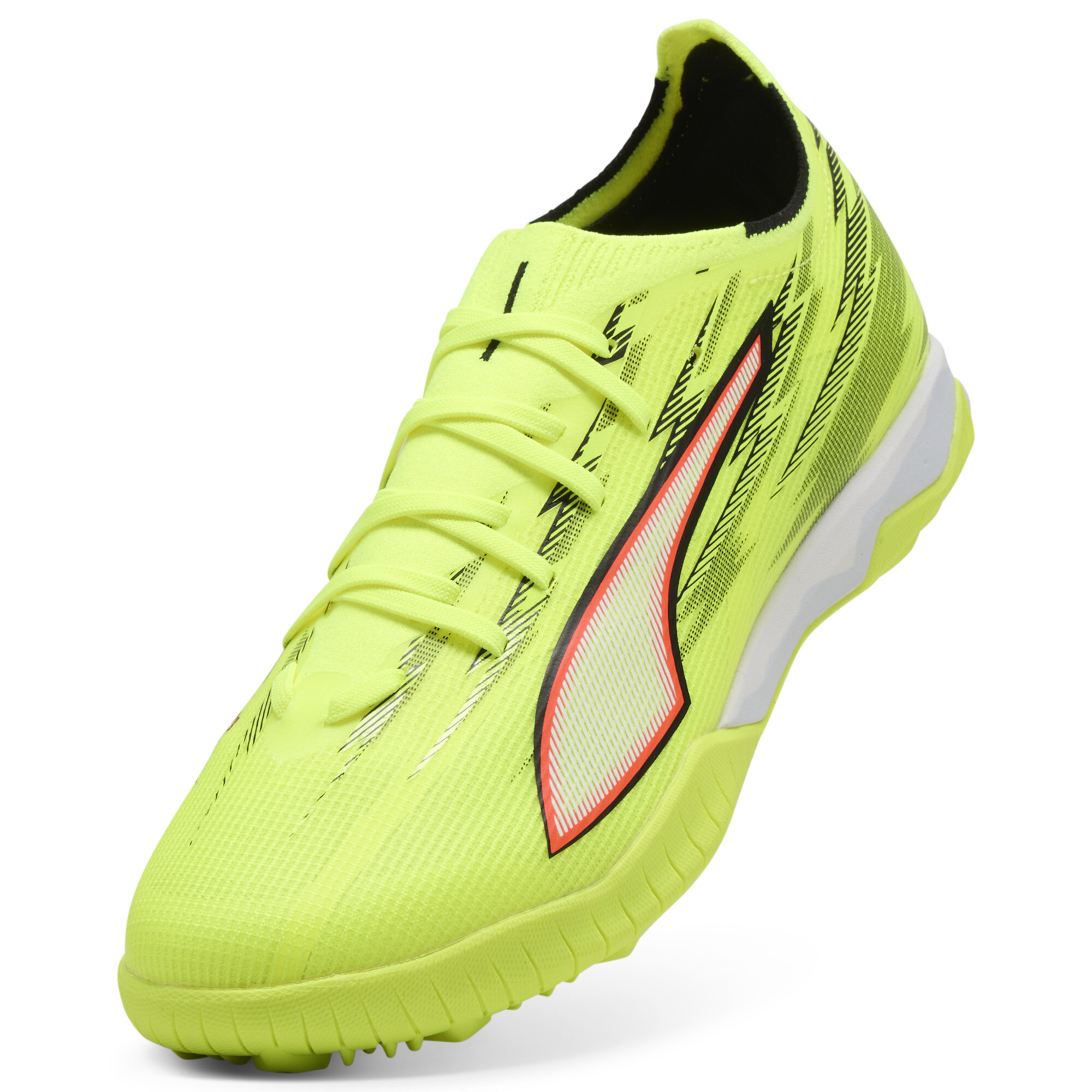 PUMA ULTRA 6 MATCH TT uniseks voetbalschoenen, Zwart/Rood/Geel, Maat 38 thumbnail 2