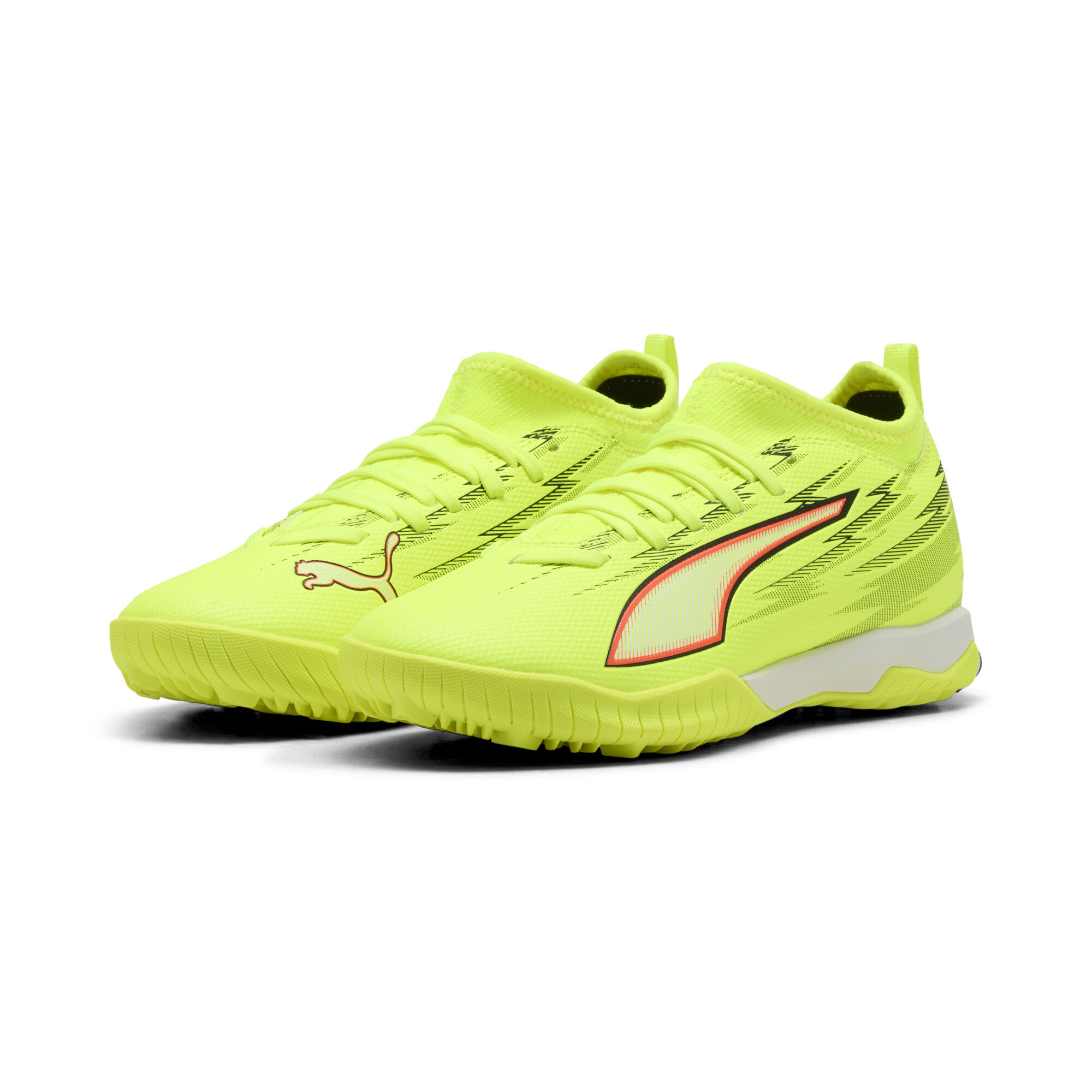 PUMA ULTRA 6 MATCH TT+ halfhoge voetbalschoenen, Zwart/Rood/Geel, Maat 35,5 thumbnail 6