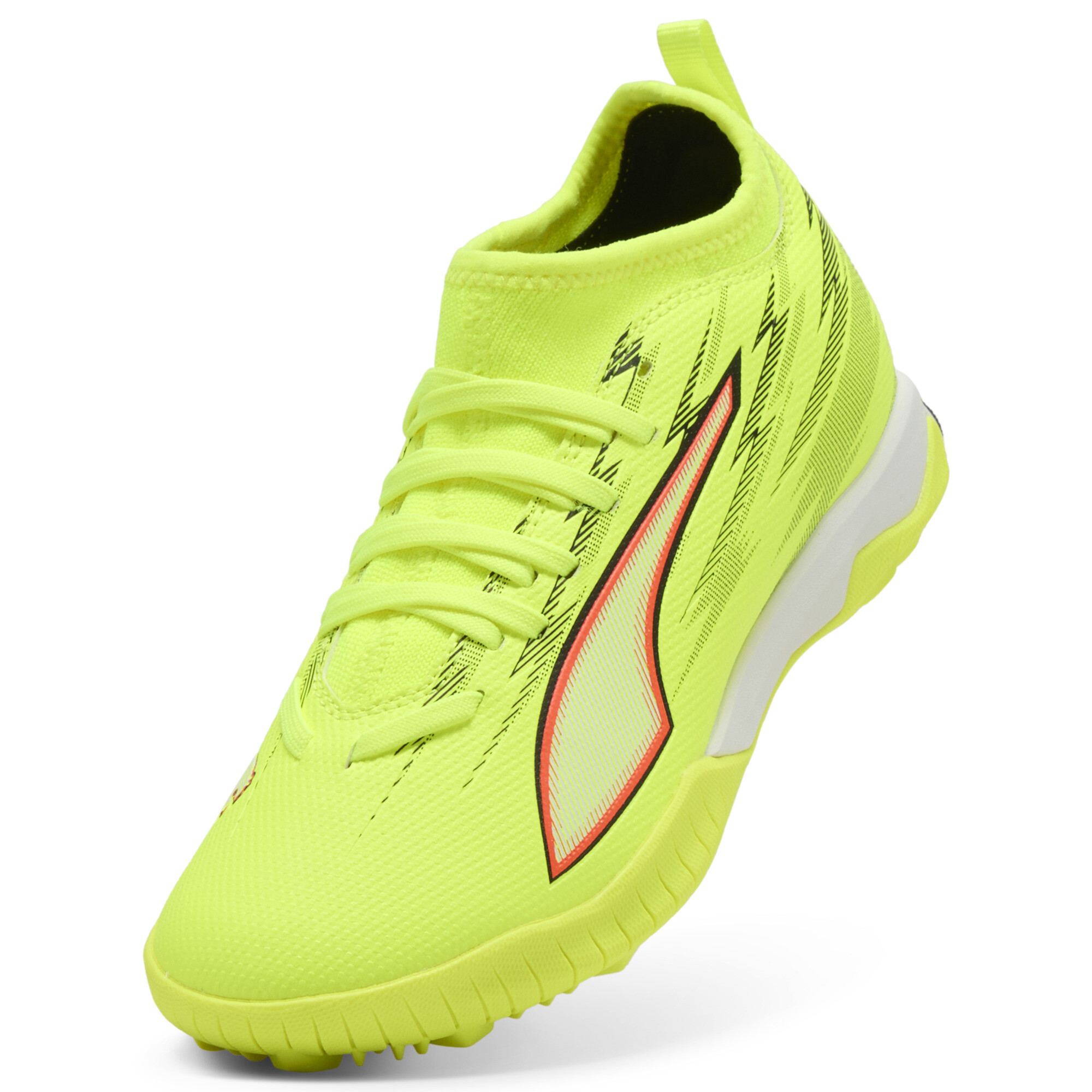 PUMA ULTRA 6 MATCH TT+ halfhoge voetbalschoenen, Zwart/Rood/Geel, Maat 35,5 thumbnail 2
