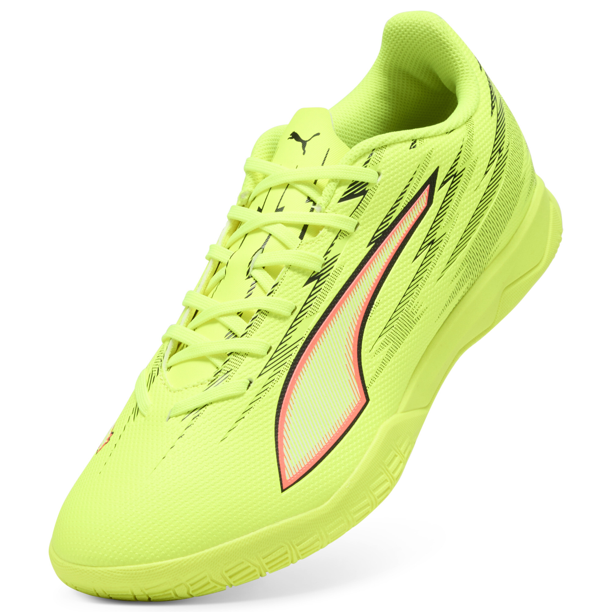 PUMA ULTRA 6 PLAY IT uniseks voetbalschoenen, Zwart/Rood/Geel, Maat 39 thumbnail 2