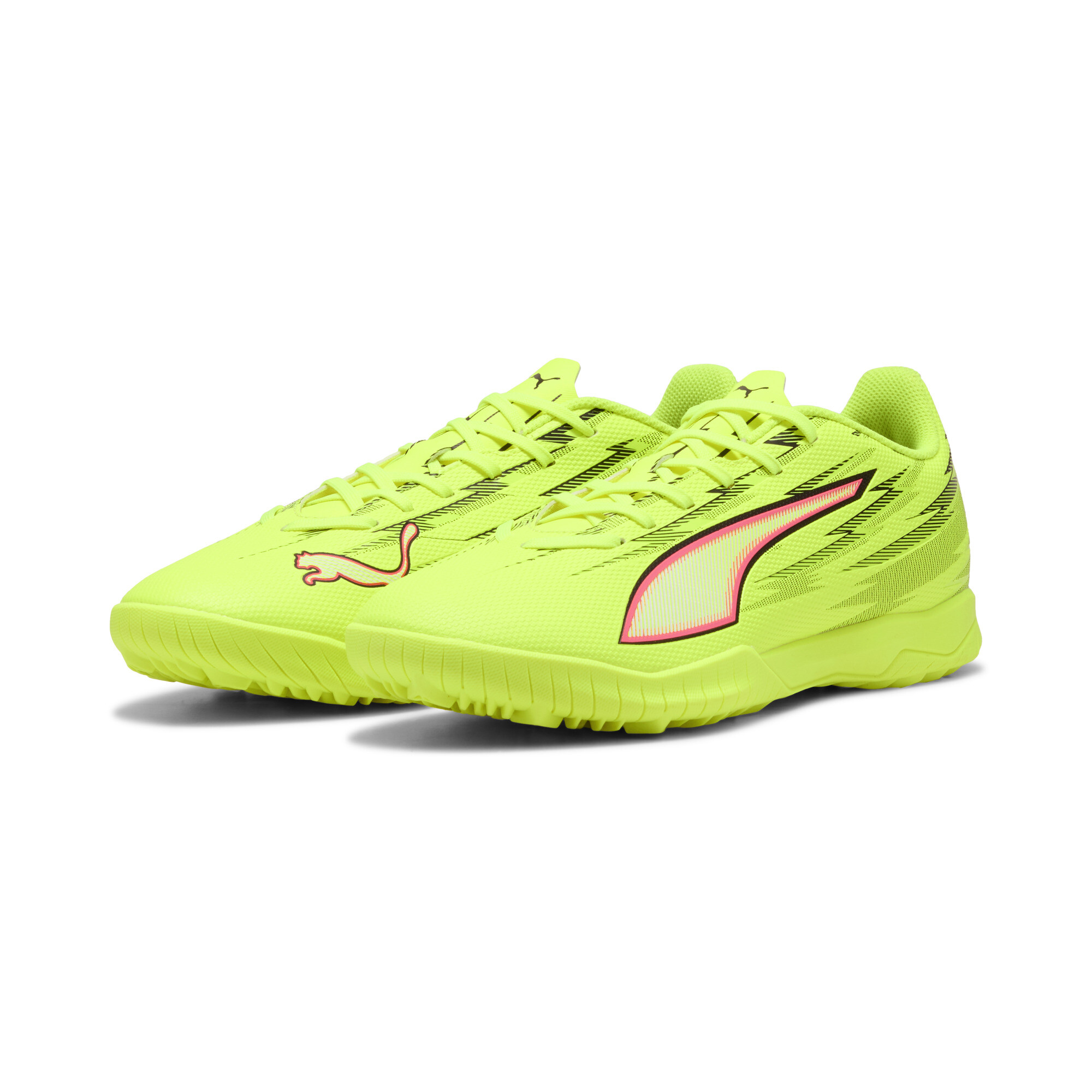 PUMA ULTRA 6 PLAY TT uniseks voetbalschoenen, Zwart/Rood/Geel, Maat 39 thumbnail 6