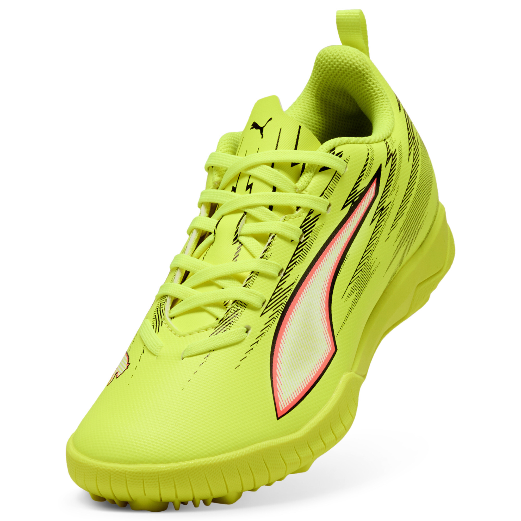 PUMA ULTRA 6 PLAY TT voetbalschoenen, Zwart/Rood/Geel, Maat 37,5 thumbnail 2